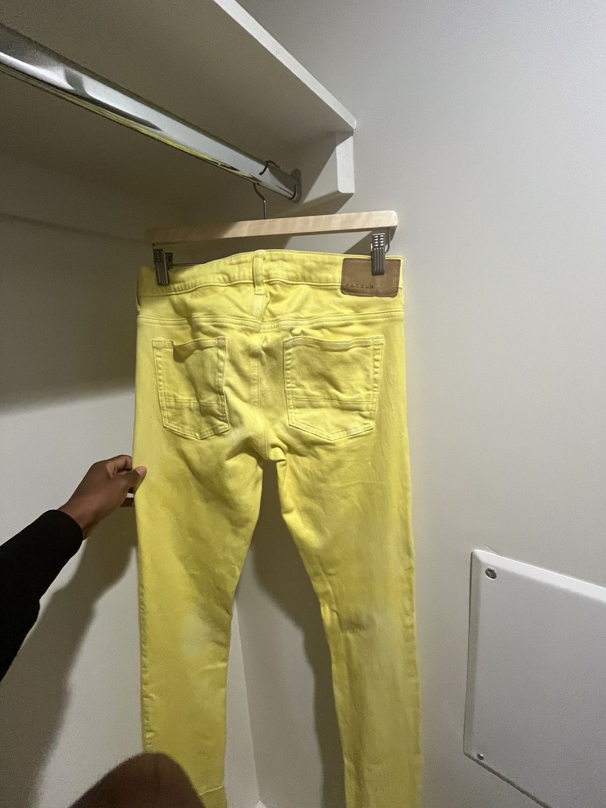 Pacsun Yellow Super Stacked Denim Custom Jeans Size US 29 - 4 Thumbnail