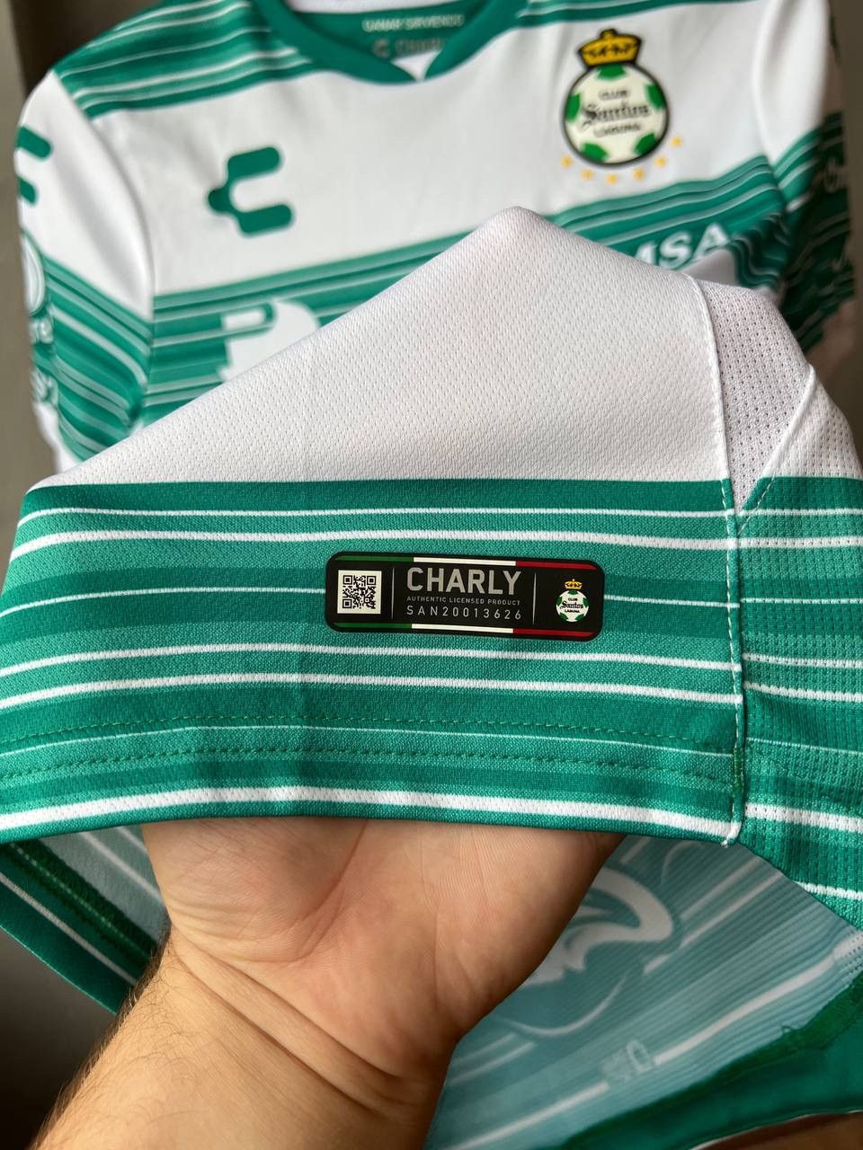 Sports Specialties 2021/22 SANTOS LAGUNA HOME RARE SOCCER JERSEY SHIRT CHARLY Size US S / EU 44-46 / 1 - 7 Thumbnail