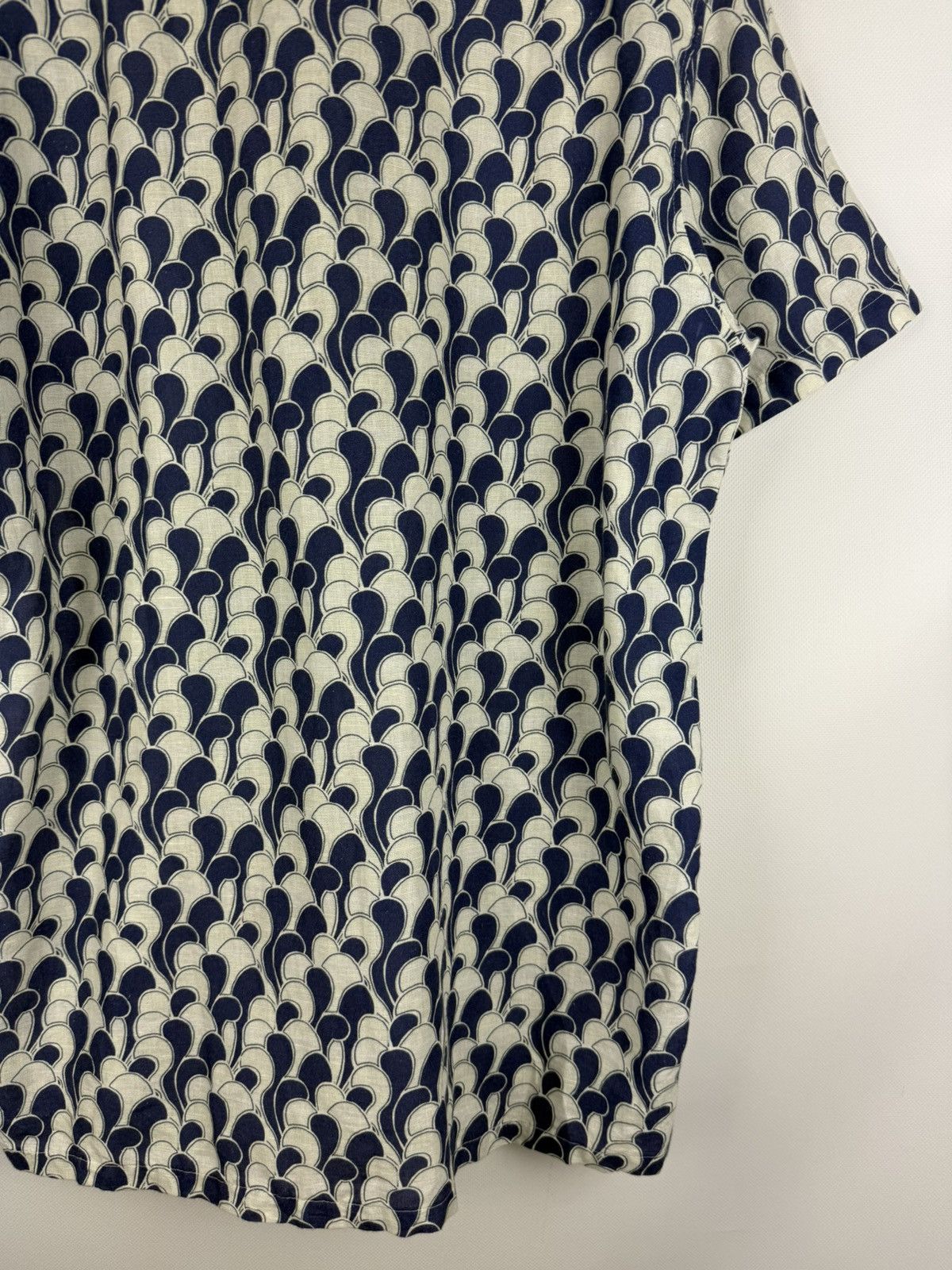 Far Afield Afield Men’s Short Sleeve Linen Patterned Button Up Shirt Size US M / EU 48-50 / 2 - 19 Thumbnail