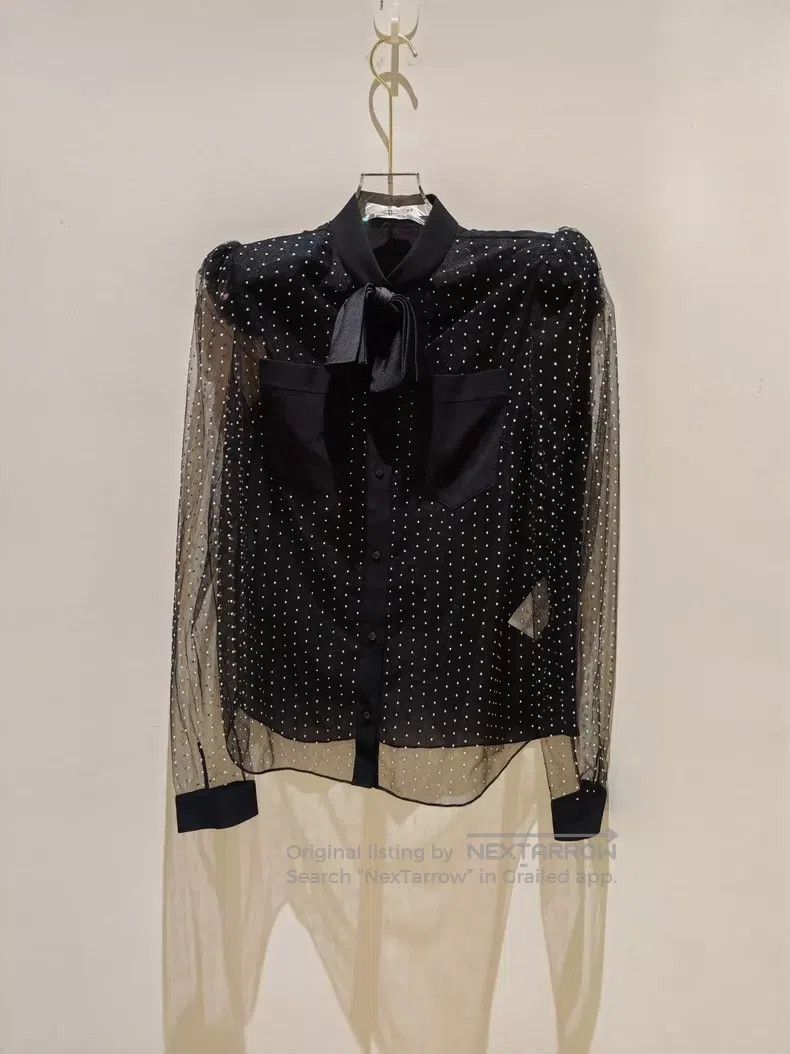 Givenchy Givenchy Size 38 Show Model Lace Women's Long Sleeve Shirt, Size XL / US 12-14 / IT 48-50 - 2 Thumbnail