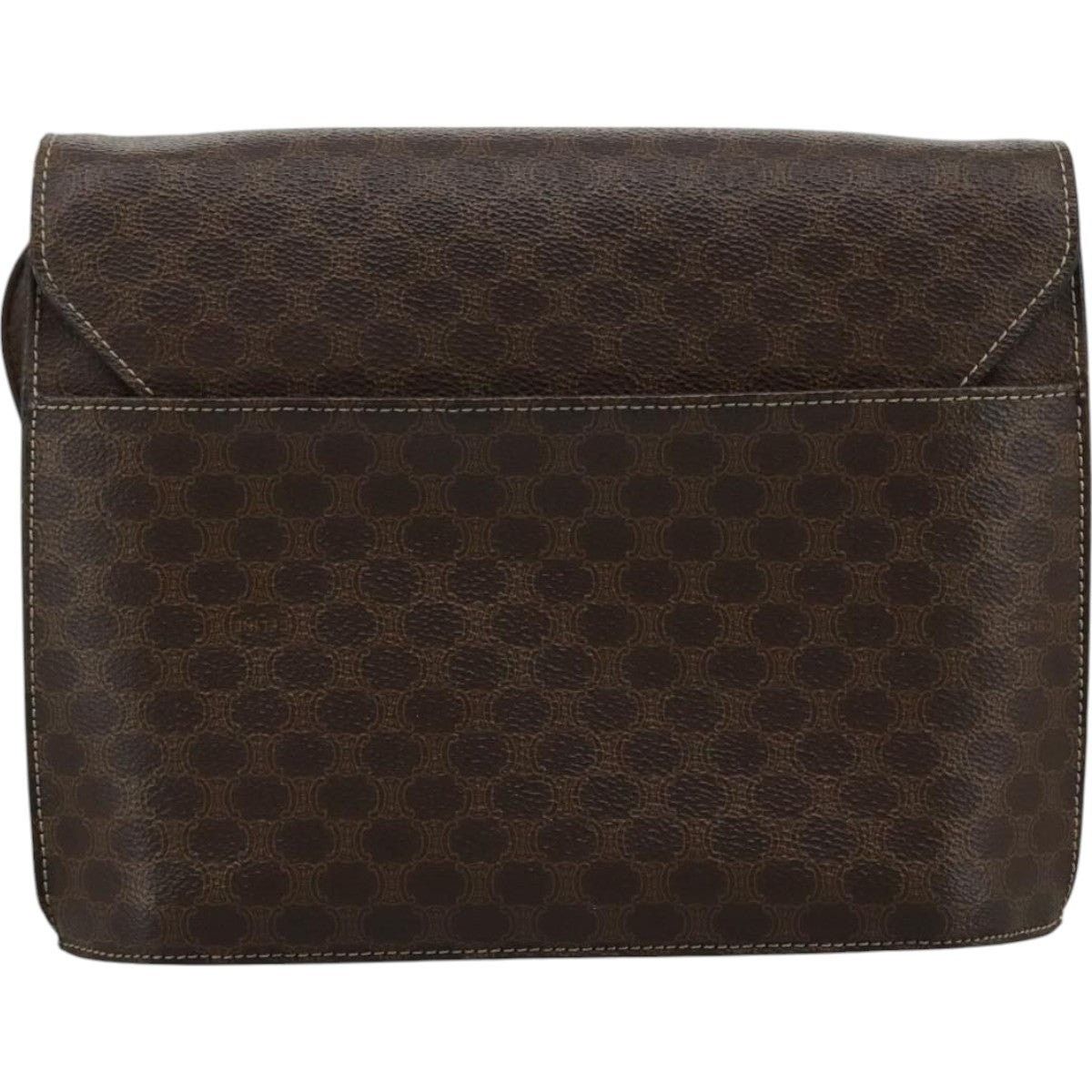 Celine CELINE Macadam Canvas Shoulder Bag Pvc Leather Gold Brown Size ONE SIZE - 3 Thumbnail