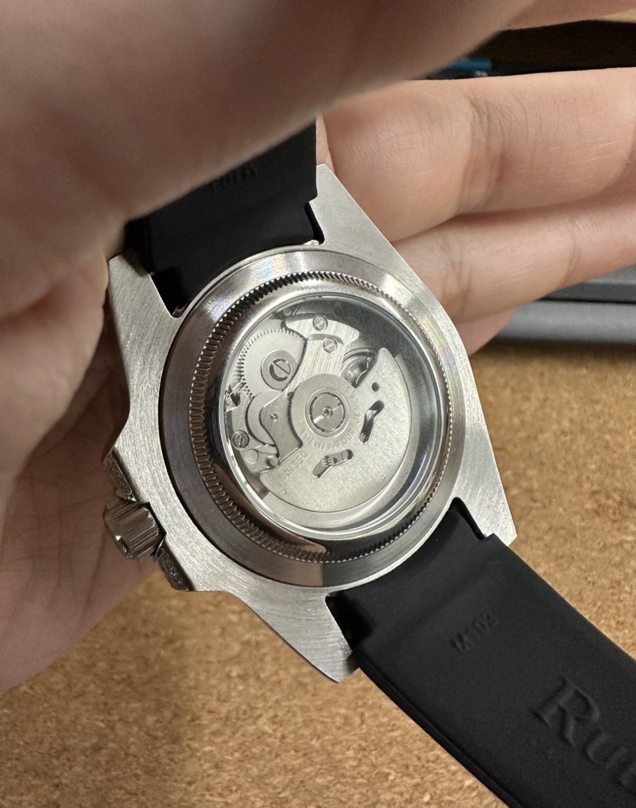 Japanese Brand Seiko Mod Submariner Black Iced Out Automatic Watch 41mm Size ONE SIZE - 4 Thumbnail