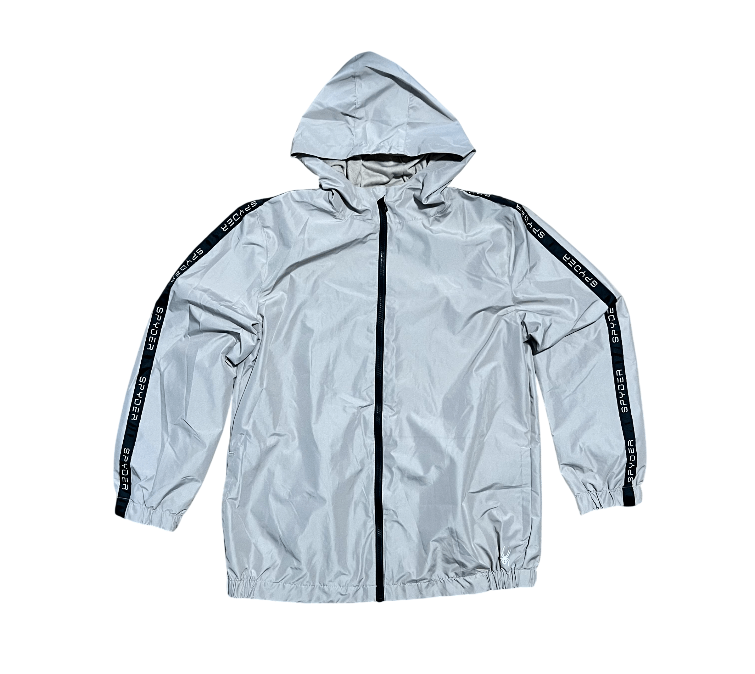 Spyder Spyder Hooded Gray Windbreaker Full Zip Jacket Size US XL / EU 56 / 4 - 1 Thumbnail