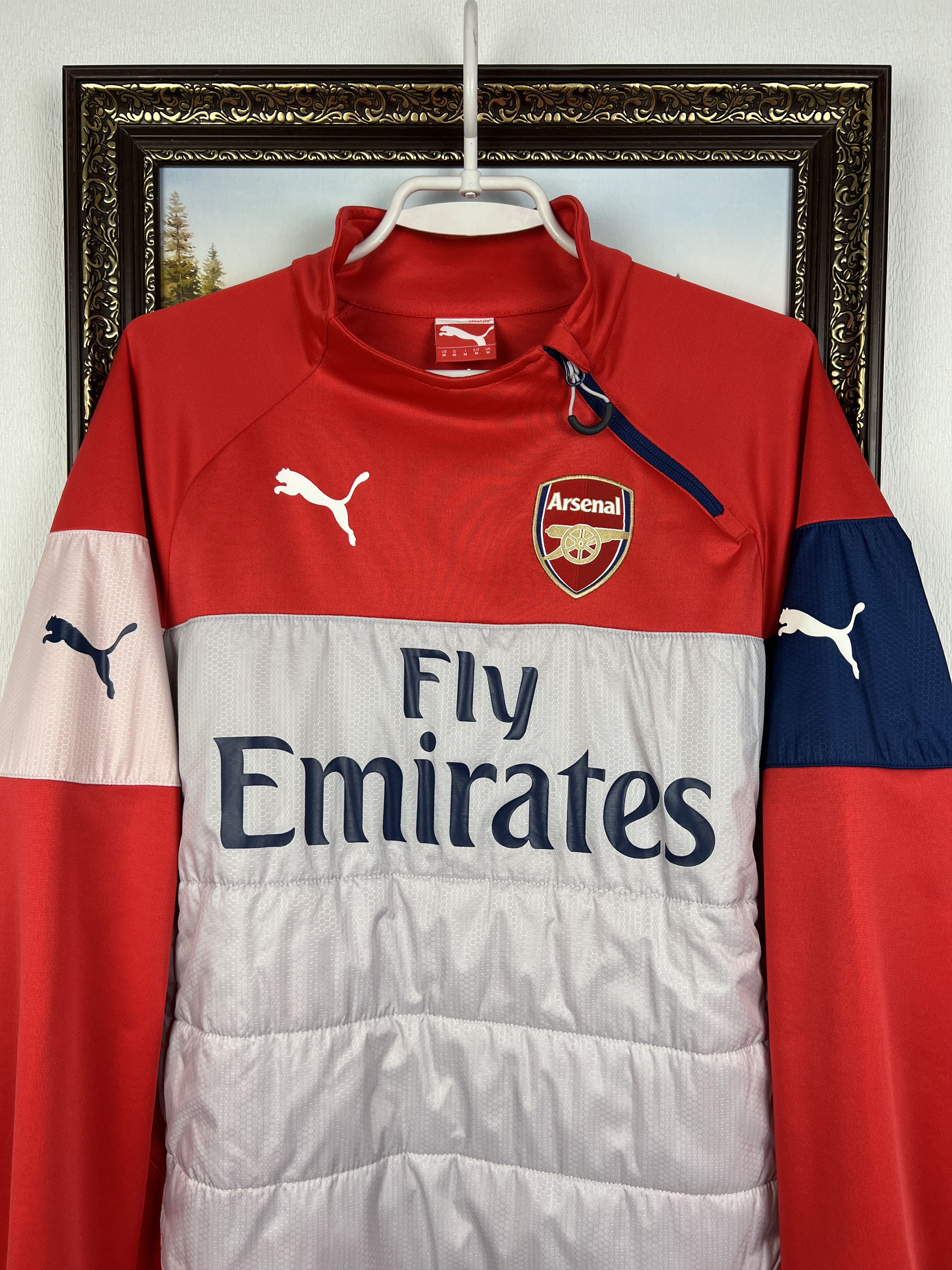 Puma Arsenal Football Train Track Top Soccer Sweatshirt Warm Up Size US M / EU 48-50 / 2 - 2 Thumbnail