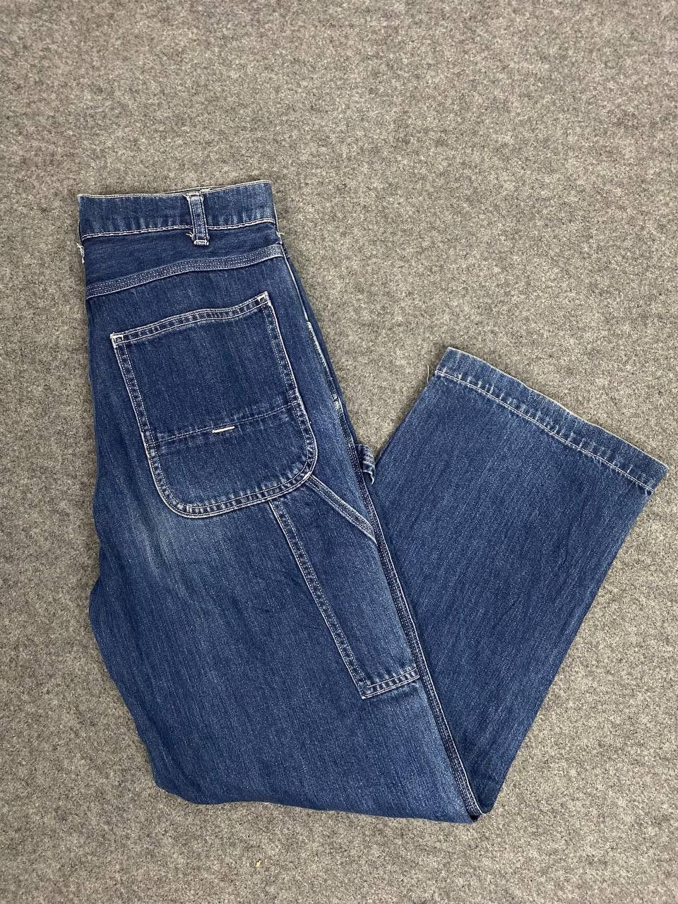 Japanese Brand back number washi denim carpenter pants nice design Size US 30 / EU 46 - 2 Thumbnail