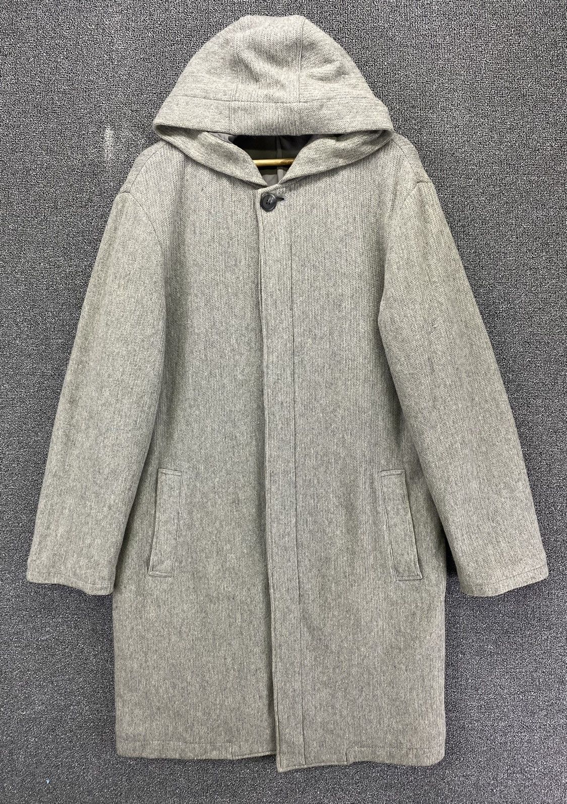 Yohji Yamamoto Vintage Yohji Yamamoto A.A.R Hoodie Wool Long Jacket Size US L / EU 52-54 / 3 - 1 Thumbnail