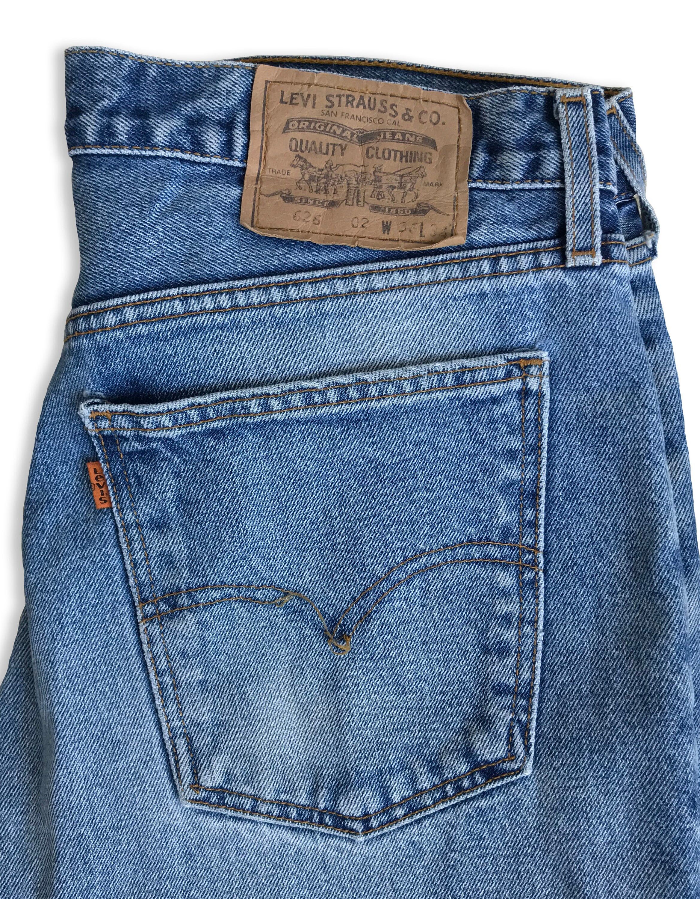 Levi's Vintage 90s LEVIS 626 Jeans Distressed Orange tab W36 L34 Size US 36 / EU 52 - 7 Thumbnail
