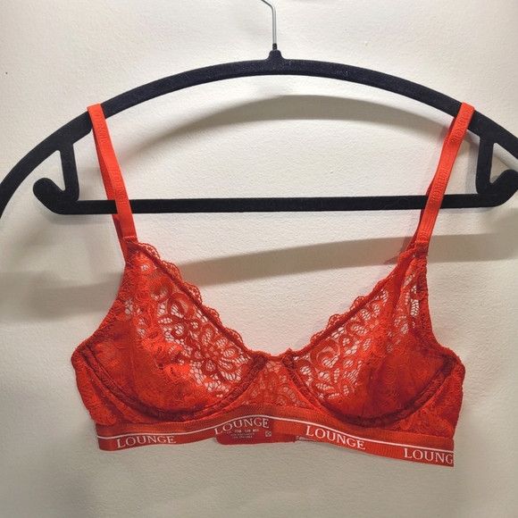 Other Lounge Red Lace Balconette Bra - 32b Size ONE SIZE - 1 Thumbnail