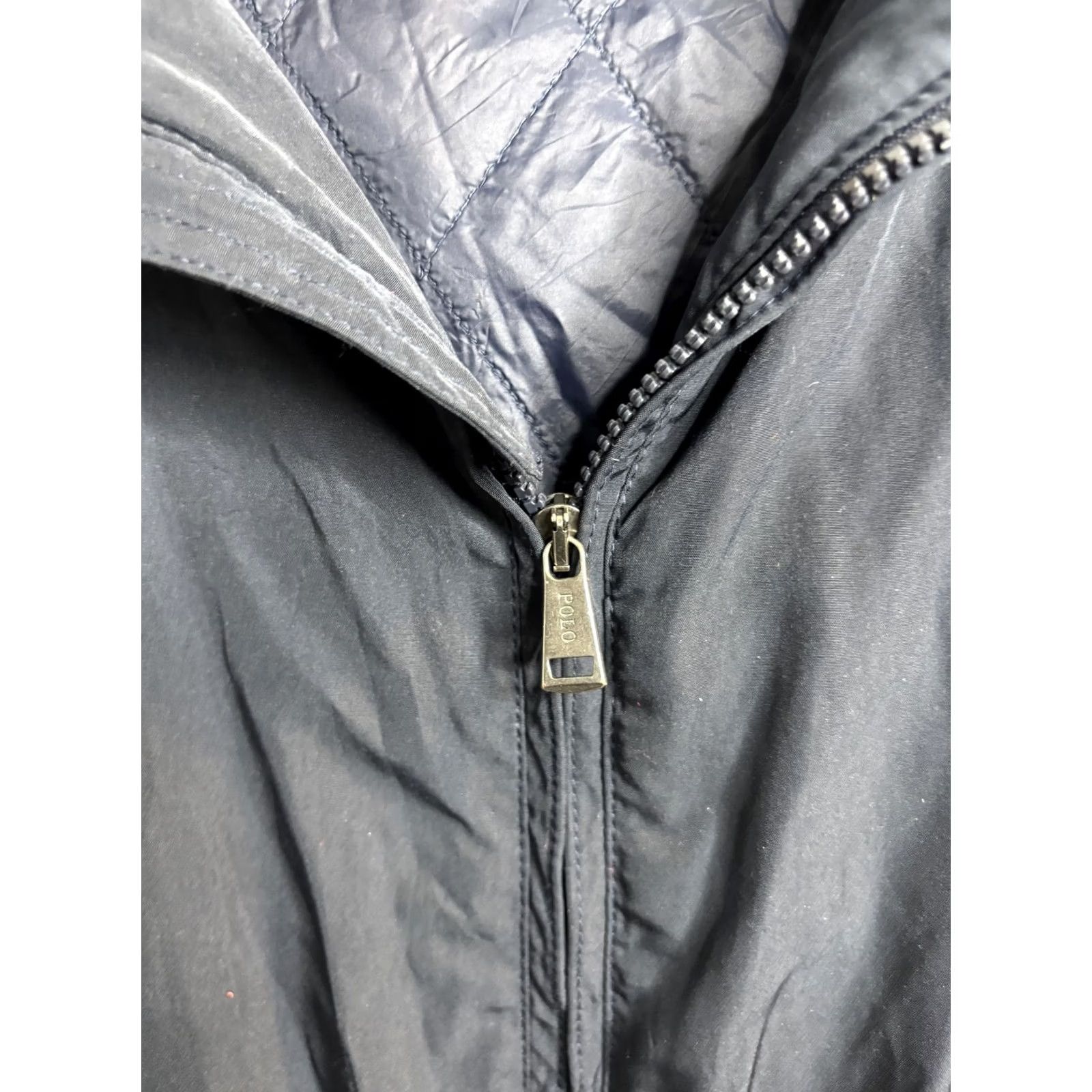 Polo Ralph Lauren VINTAGE Polo Ralph Lauren Jacket Mens XL Navy Hooded Full Zip Quilted Lined Pony Logo Size US XL / EU 56 / 4 - 5 Thumbnail