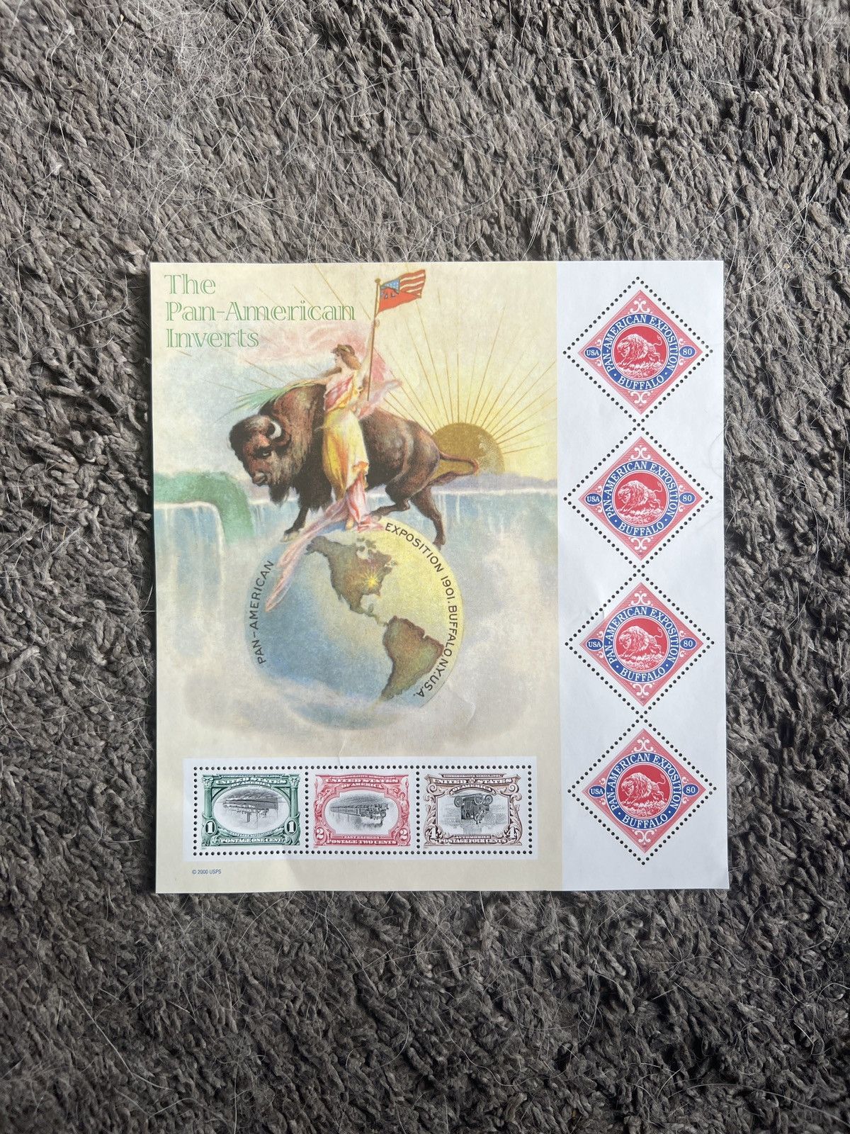 Vintage 2000 USPS The Pan-American Inverts Stamps Size ONE SIZE - 1 Thumbnail