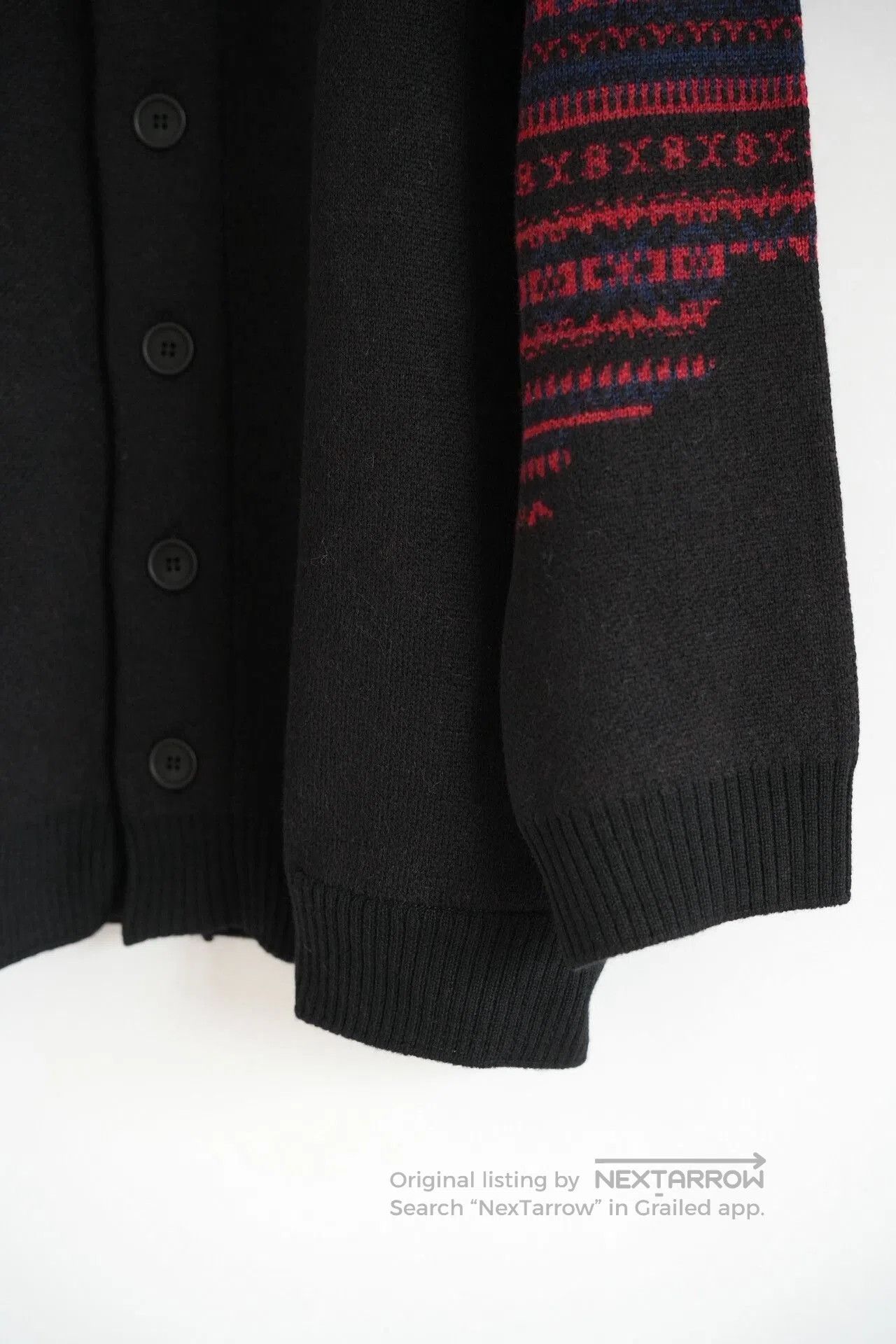 Yohji Yamamoto yohji yamamoto black red striped cardigan. Size US L / EU 52-54 / 3 - 5 Thumbnail