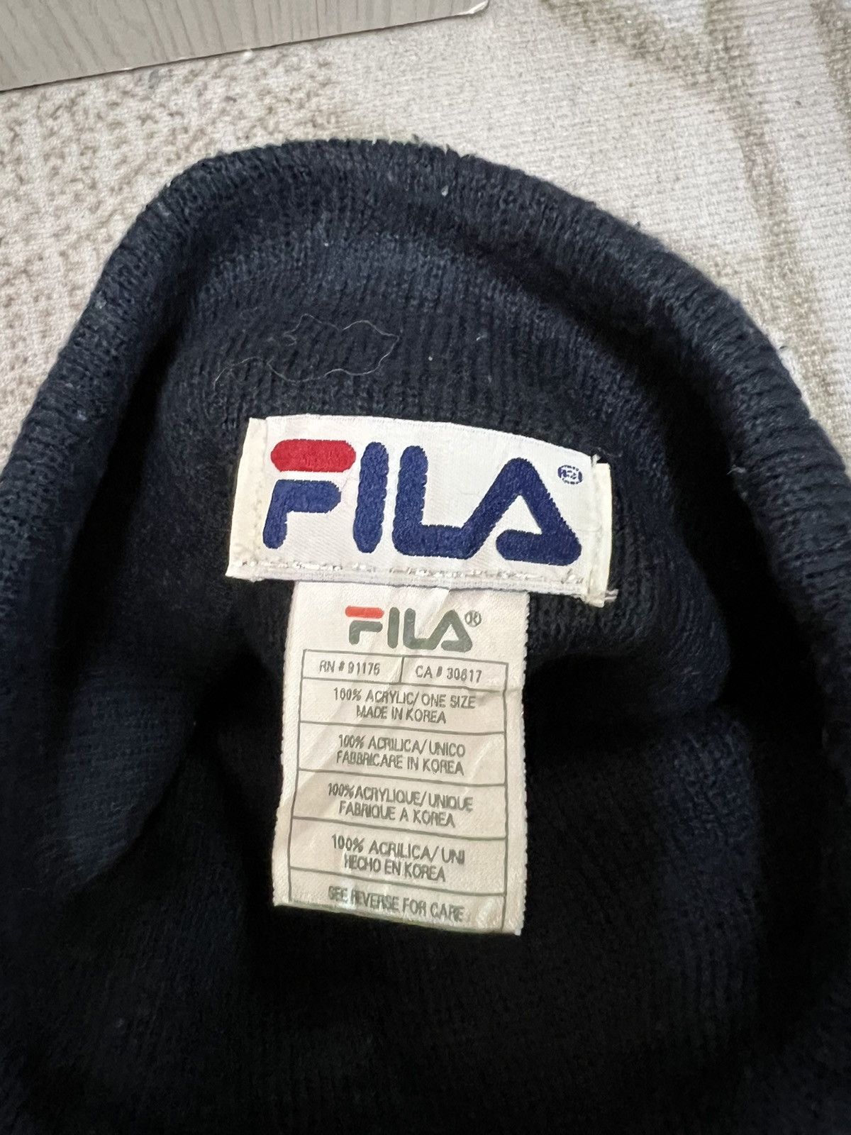 Fila Vintage Fila Spell Out Beanie Hats Size ONE SIZE - 6 Thumbnail