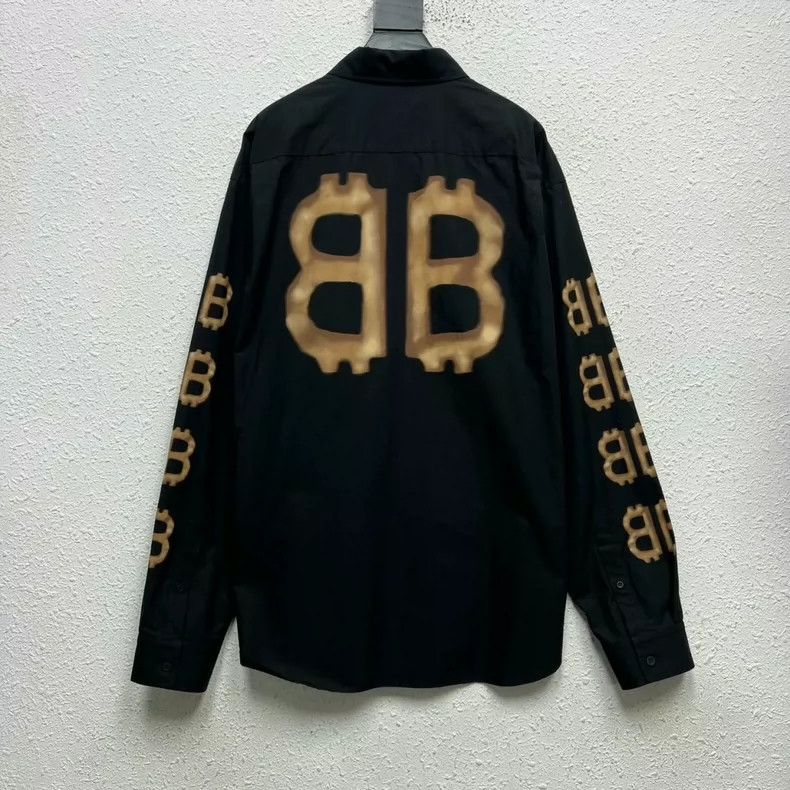 Balenciaga Balenciaga Bitcoin Double B Striped Logo Black Long Sleeve Size US S / EU 44-46 / 1 - 2 Thumbnail