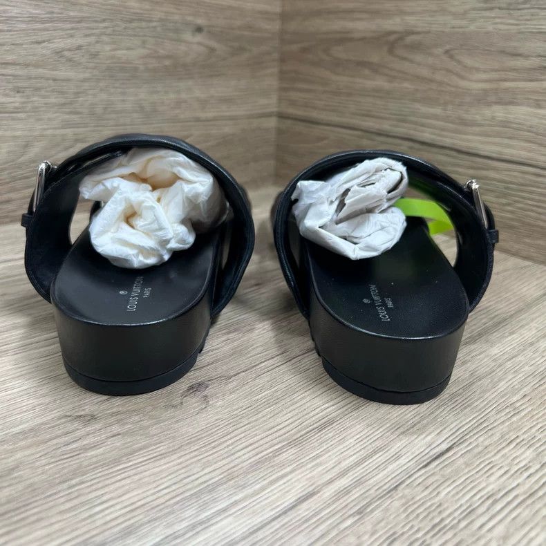 Louis Vuitton Louis Vuitton Bom Dia color logo half slipper Size US 5.5 / EU 38 - 6 Thumbnail