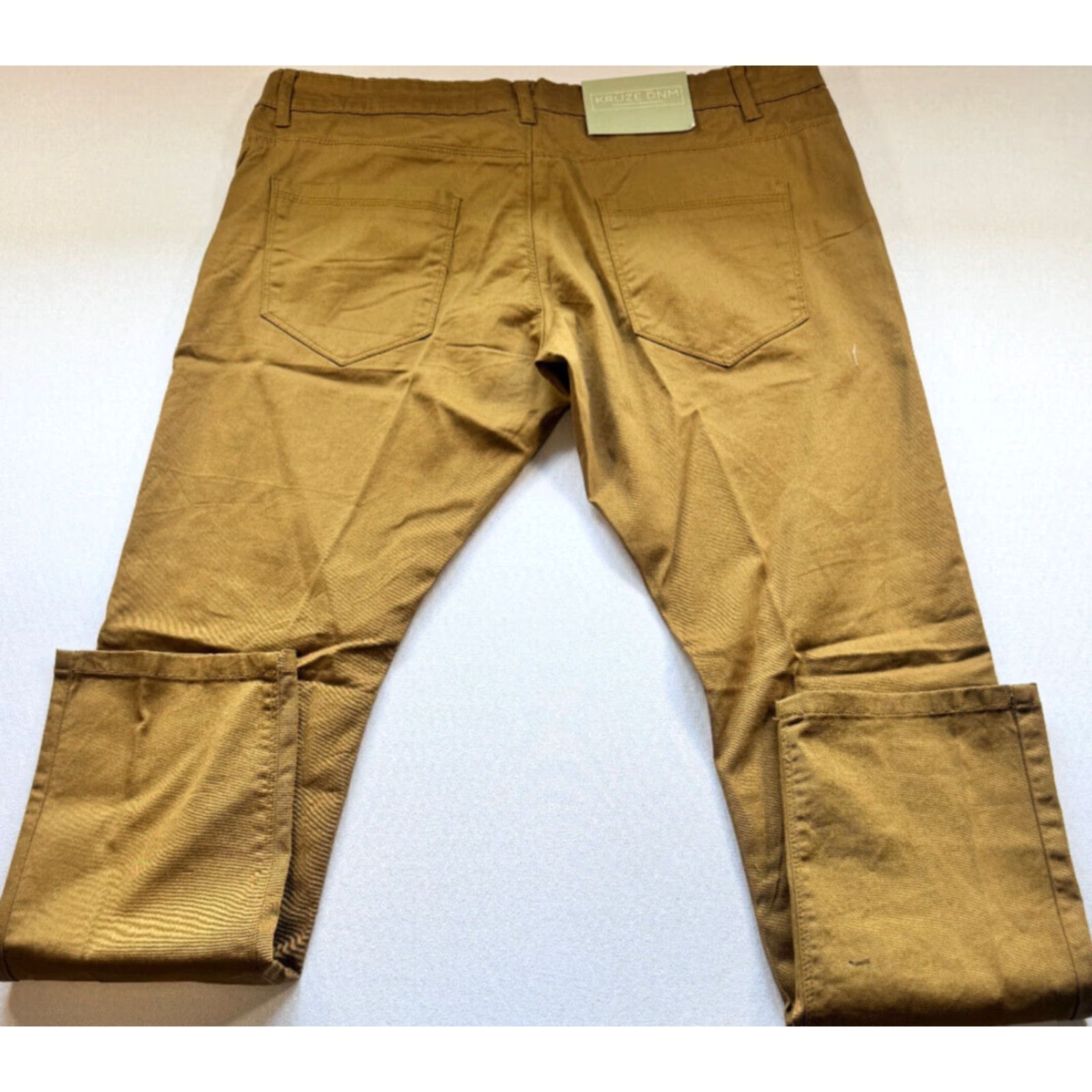 Vintage VINTAGE Kruze DNM Mens 38L (37x32) Brown Chino Pants Stretch Straight Leg NWT 2131 Size US 38 / EU 54 - 3 Thumbnail