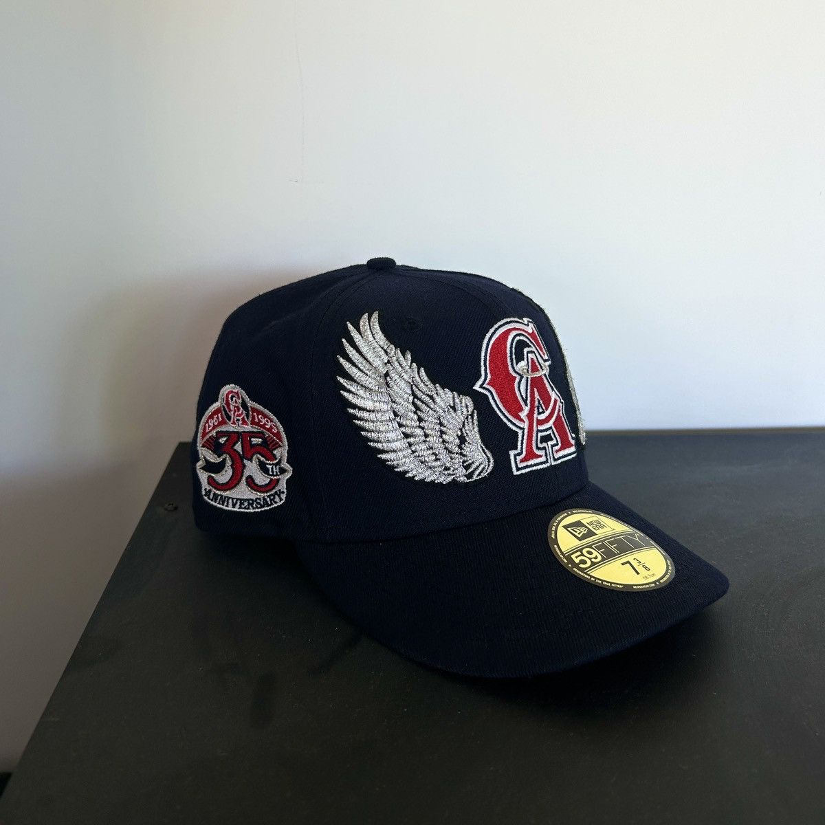 New Era *7 3/8* 1-of-1 NEW ERA California Angels Hand-Sewn Fitted Size ONE SIZE - 2 Thumbnail
