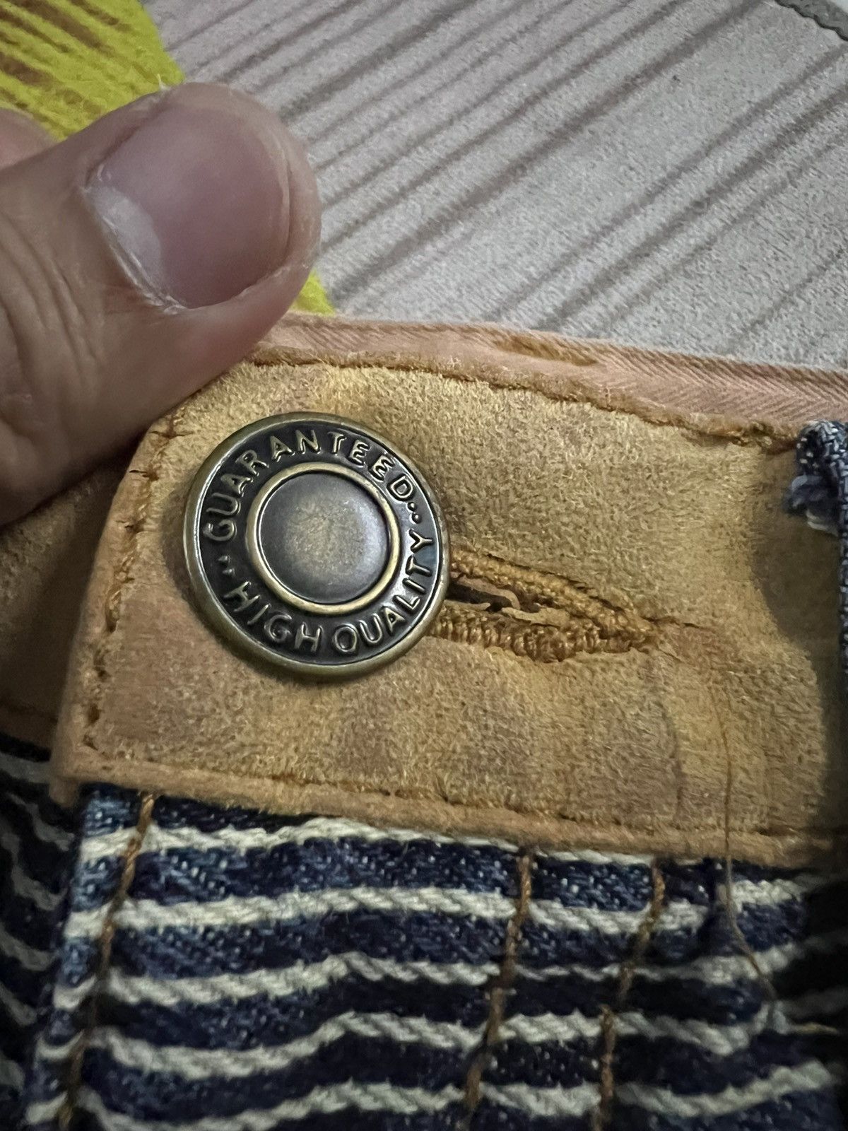 Japanese Brand 💥Smith Cooper Distress Patchwork Japanese Jean Size US 31 - 14 Thumbnail