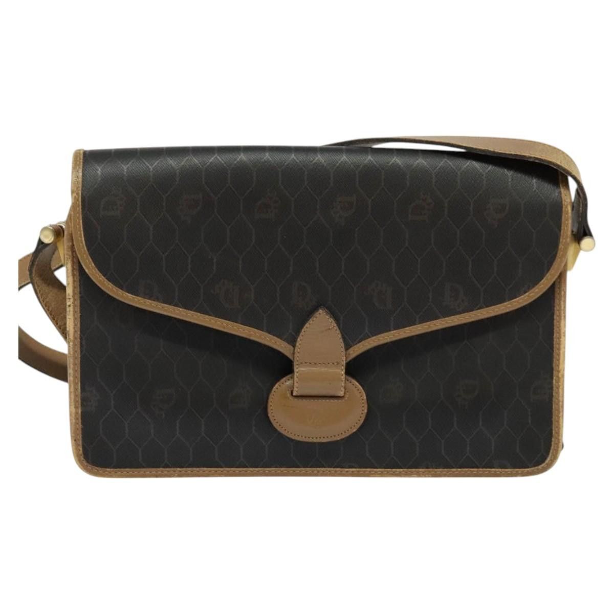 Dior DIOR Honeycomb Canvas Shoulder Bag Pvc Brown Gold Size ONE SIZE - 2 Thumbnail