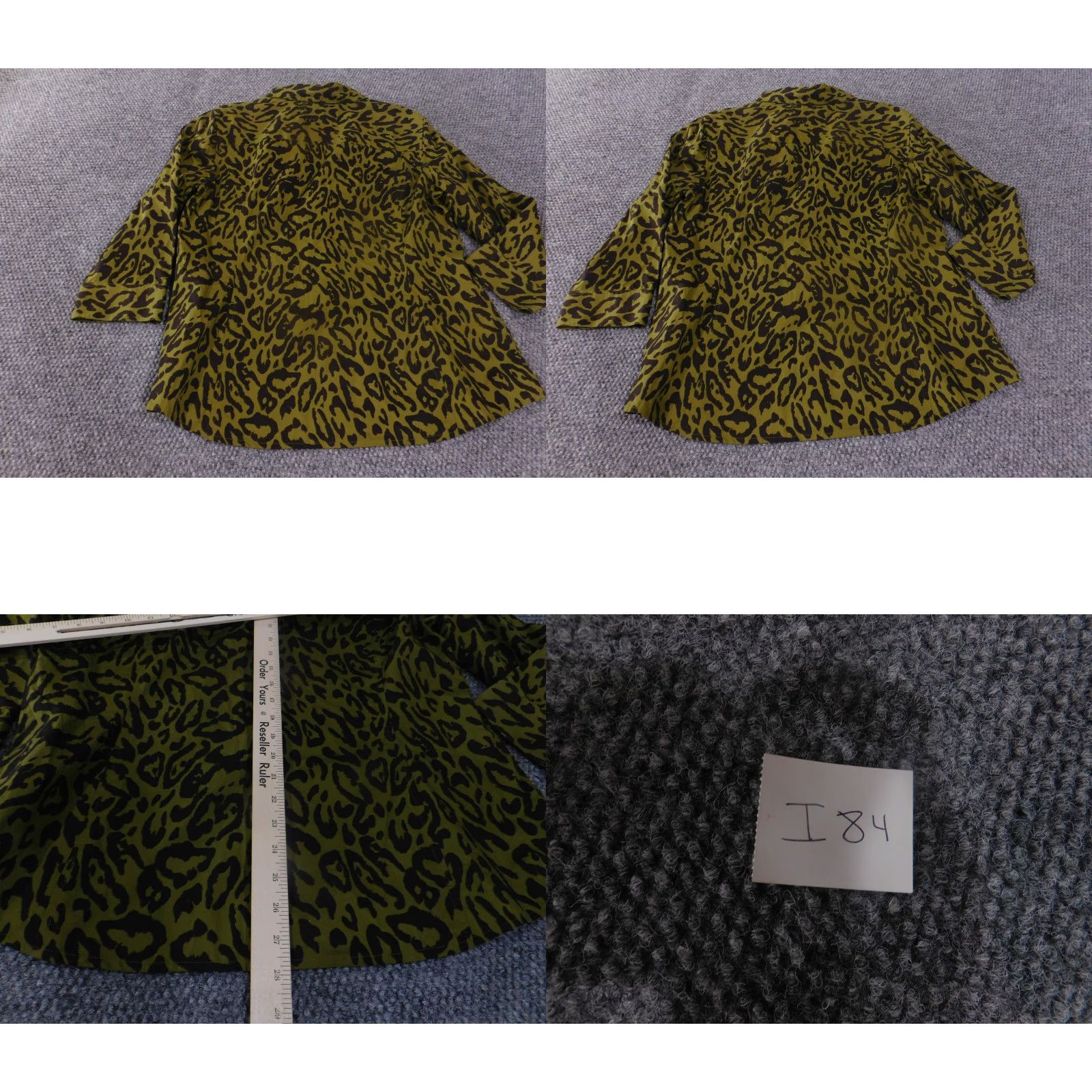 Jones New York VINTAGE Jones New York Shirt Womens XL Green Black Animal Print Button Down Long Sleeve Size XL / US 12-14 / IT 48-50 - 8 Thumbnail