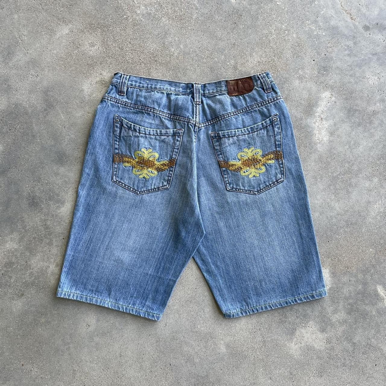 Japanese Brand × Vintage Crazy vintage baggy Y2K skater Rocawear jean shorts jorts Size US 38 / EU 54 - 1 Thumbnail