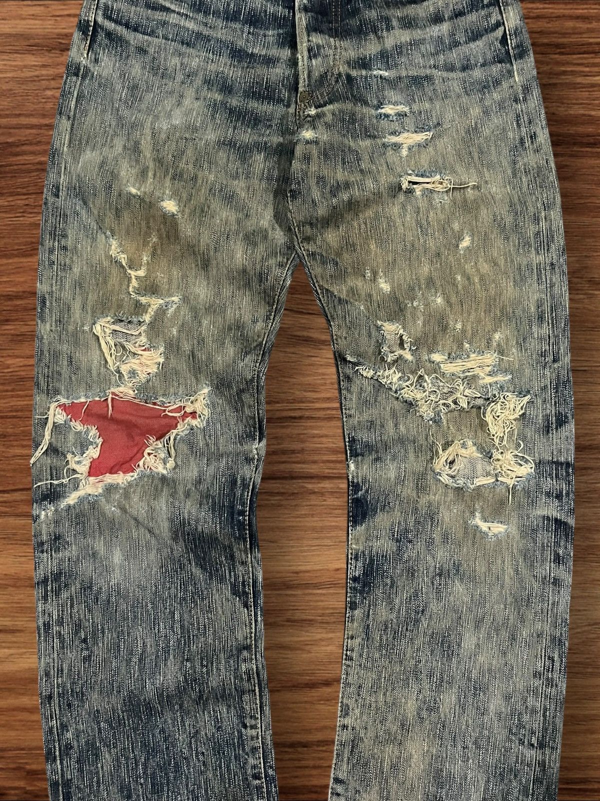 Kapital Vintage 18oz Eight G Union Made Selvedge Distressed Jeans Size US 30 / EU 46 - 16 Thumbnail