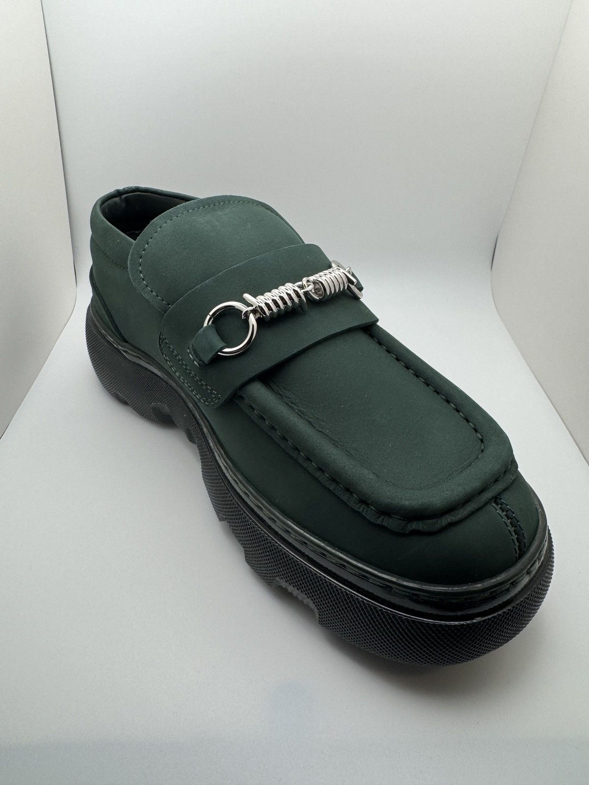 Burberry Burberry Creeper Clamp Loafers in green nubuck Size US 6.5 / IT 36.5 - 5 Thumbnail
