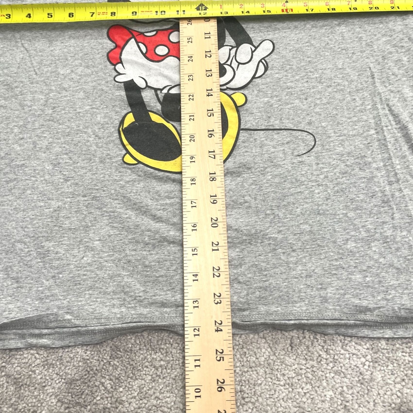Disney Disney Minnie Mouse Graphic T-Shirt Women Large Gray Crew Neck Casual Cotton Tee Size L / US 10 / IT 46 - 6 Thumbnail