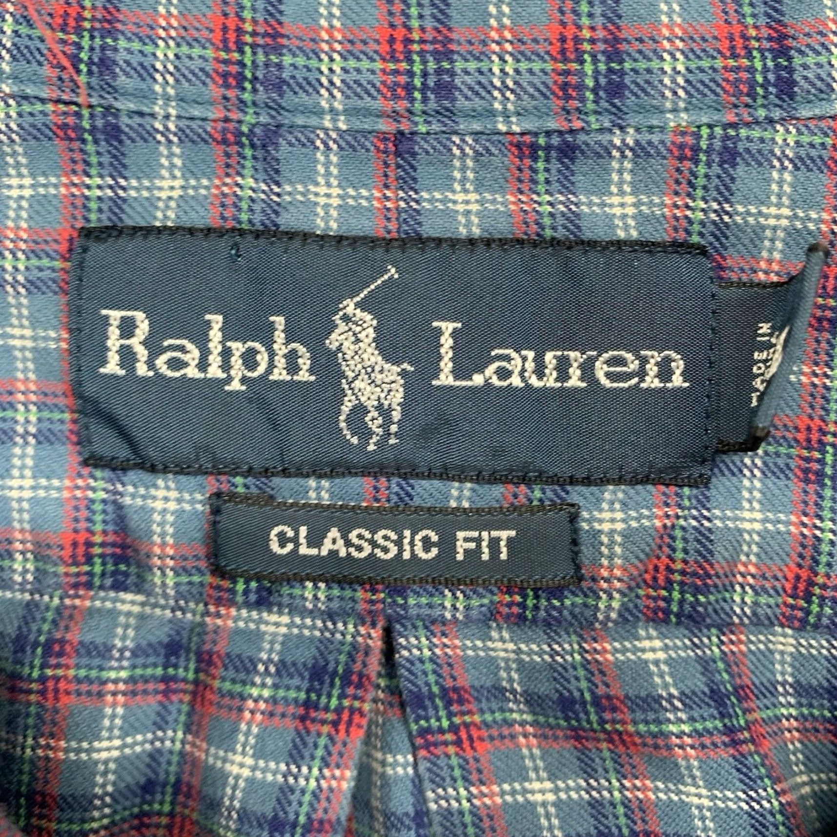Polo Ralph Lauren VINTAGE Polo Ralph Lauren Men's XL Shirt Button-Down Blue Plaid Cotton Classic Fit All Seasons Size US XL / EU 56 / 4 - 5 Thumbnail