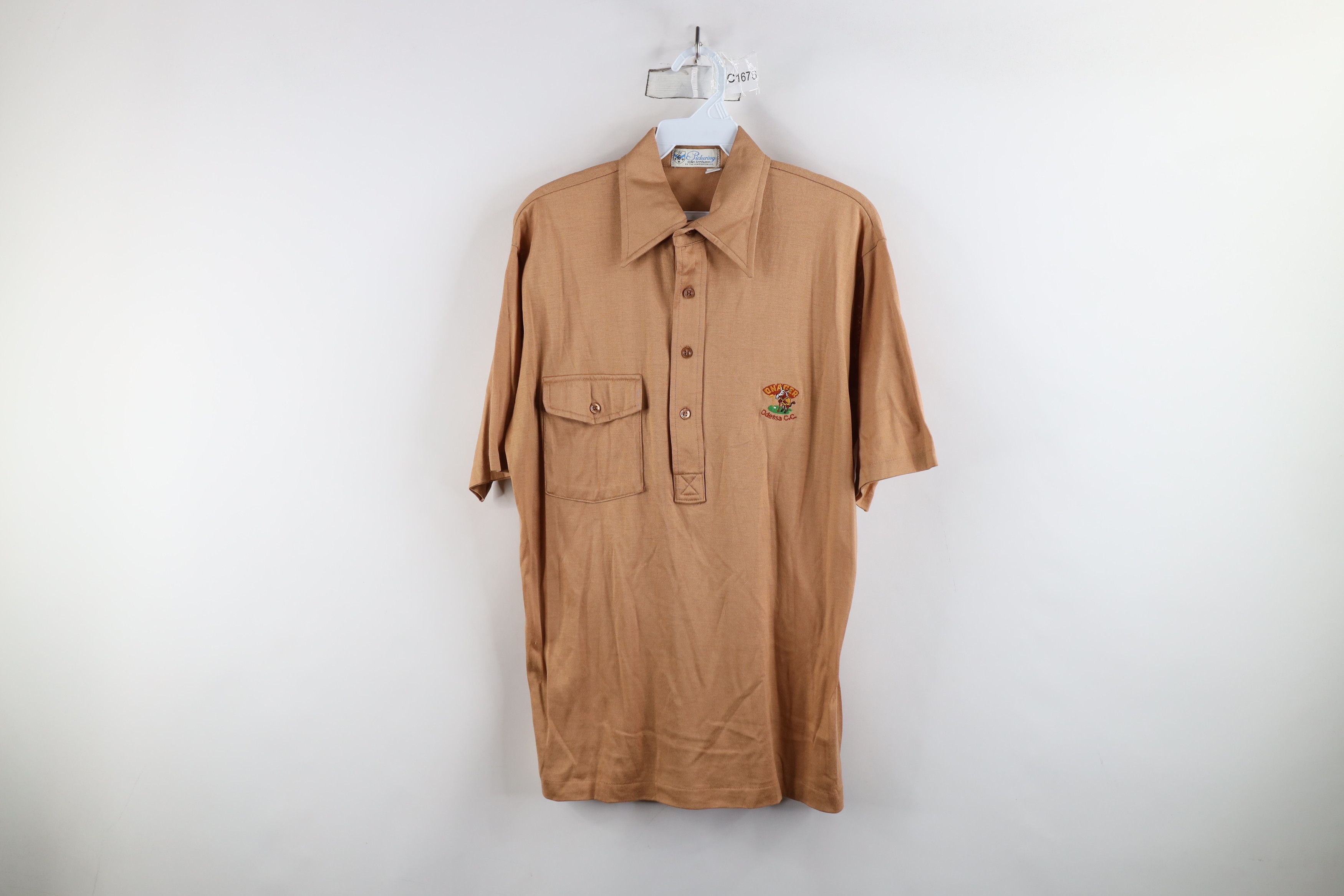 Vintage Vintage 70s Odessa Country Club Knit Golf Polo Shirt USA Size US M / EU 48-50 / 2 - 1 Thumbnail
