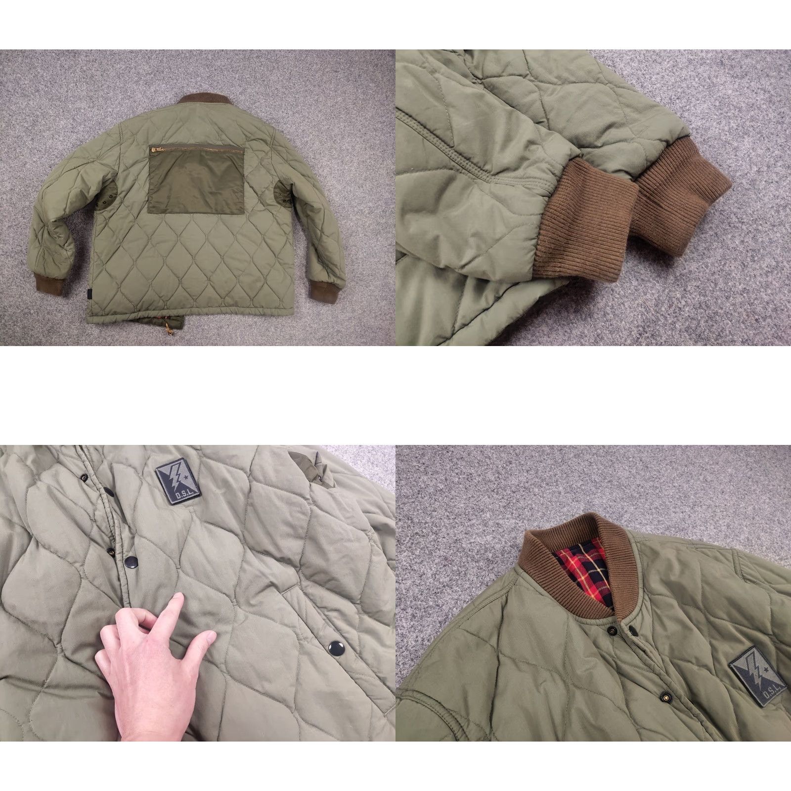 Diesel Diesel J-Foot-Bnb reversible quilted military style Insulated Cordura Green Bomber Jacket XL Men Size US XL / EU 56 / 4 - 8 Thumbnail