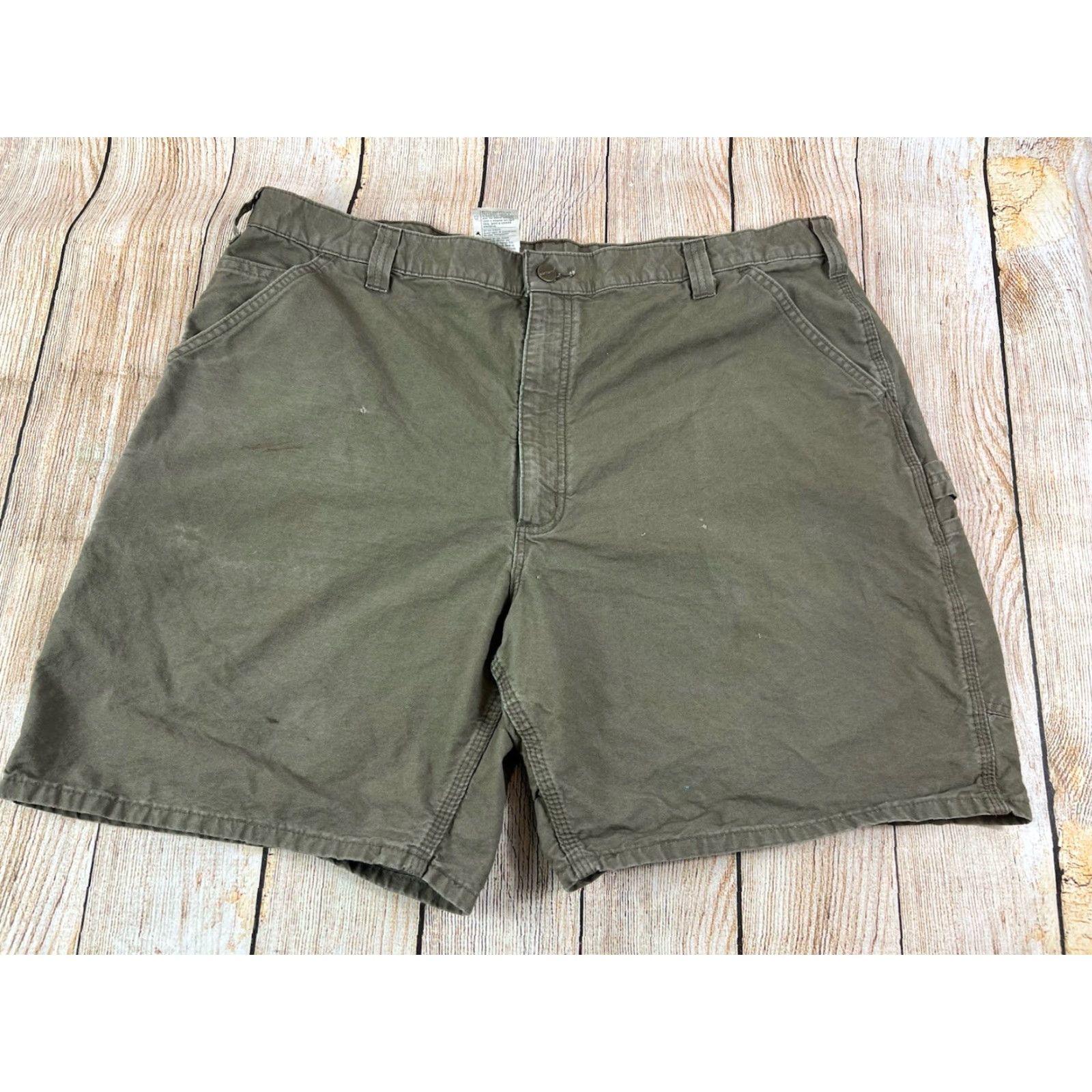 Carhartt VINTAGE Carhartt Brown 42 Cargo Shorts Canvas Workwear Mens 5-Pocket 8in Inseam Regular 90s Outdoor Size US 42 / EU 58 - 2 Thumbnail