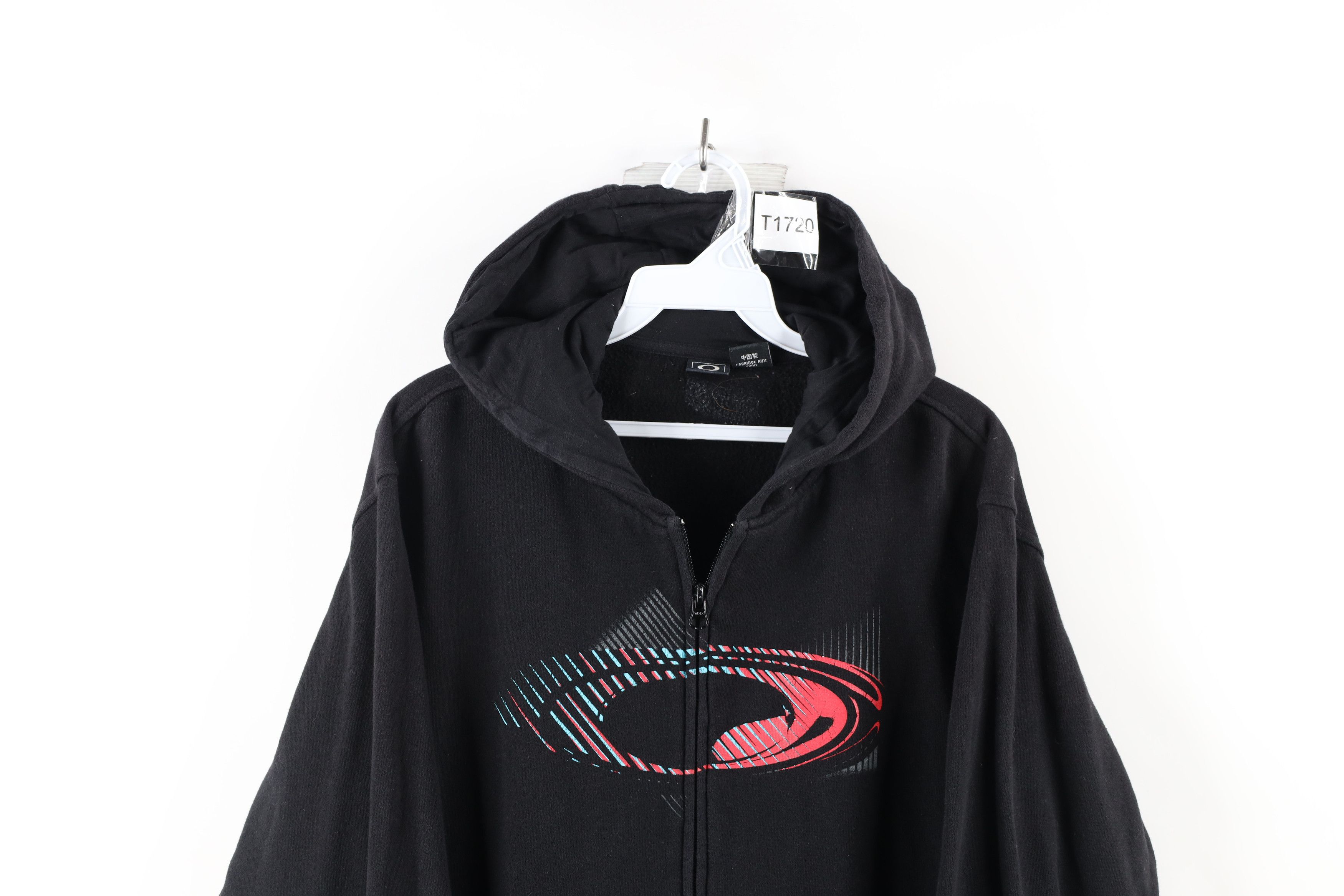 Oakley × Vintage Vintage Oakley Faded O Logo Full Zip Hoodie Sweatshirt Black Size US S / EU 44-46 / 1 - 2 Thumbnail