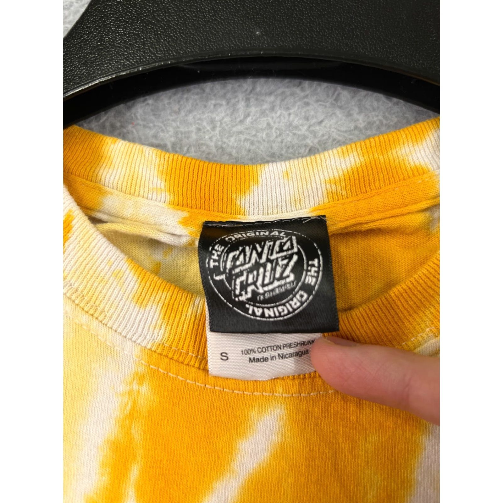 Vintage Santa Cruz Shirt Womens Small Yellow Tie Dye Short Sleeve Crew Neck Crop Cutoff Size S / US 4 / IT 40 - 4 Thumbnail