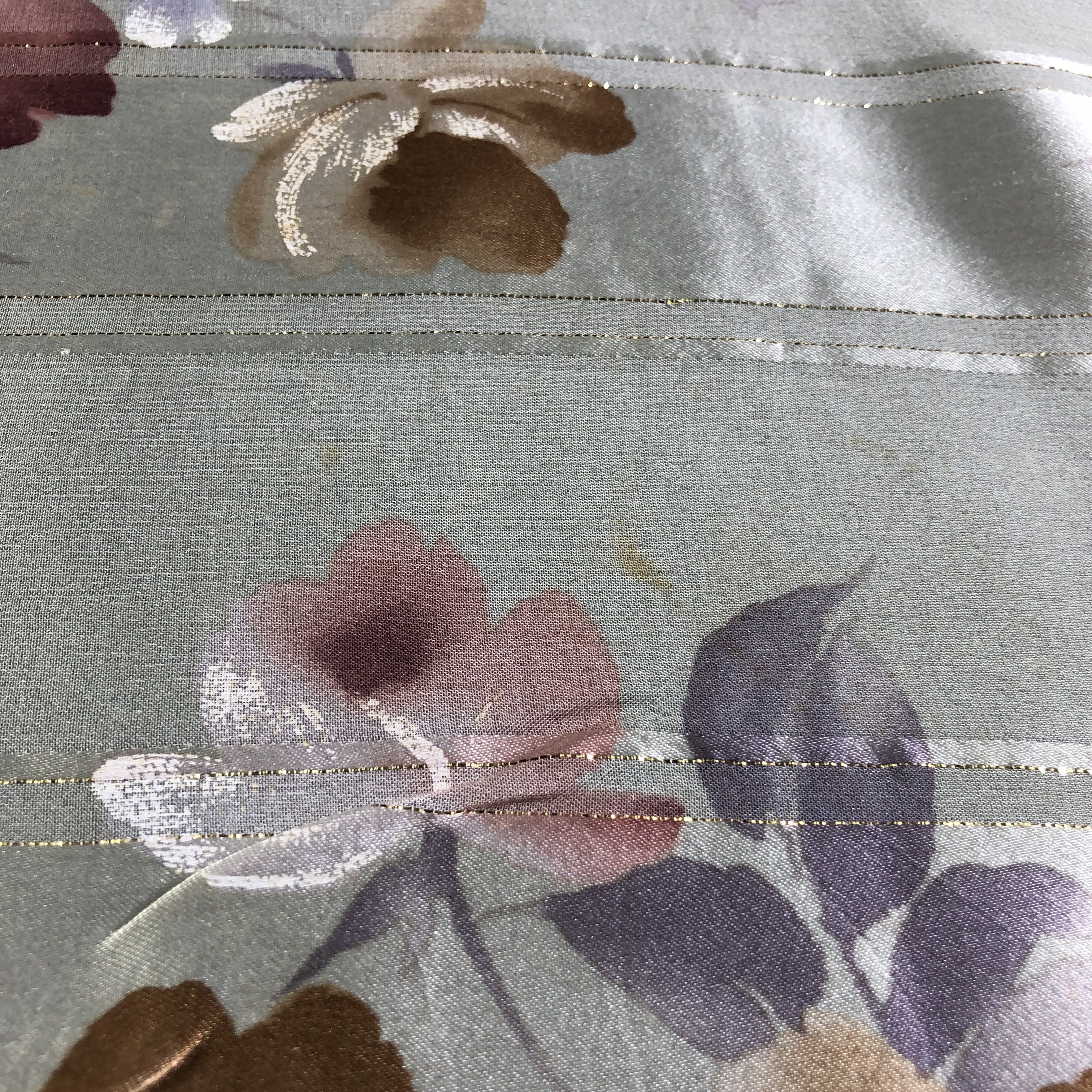 Mila Schon Mila Schon Floral Hand Rolled Silk Scarf M1009 Size ONE SIZE - 7 Thumbnail