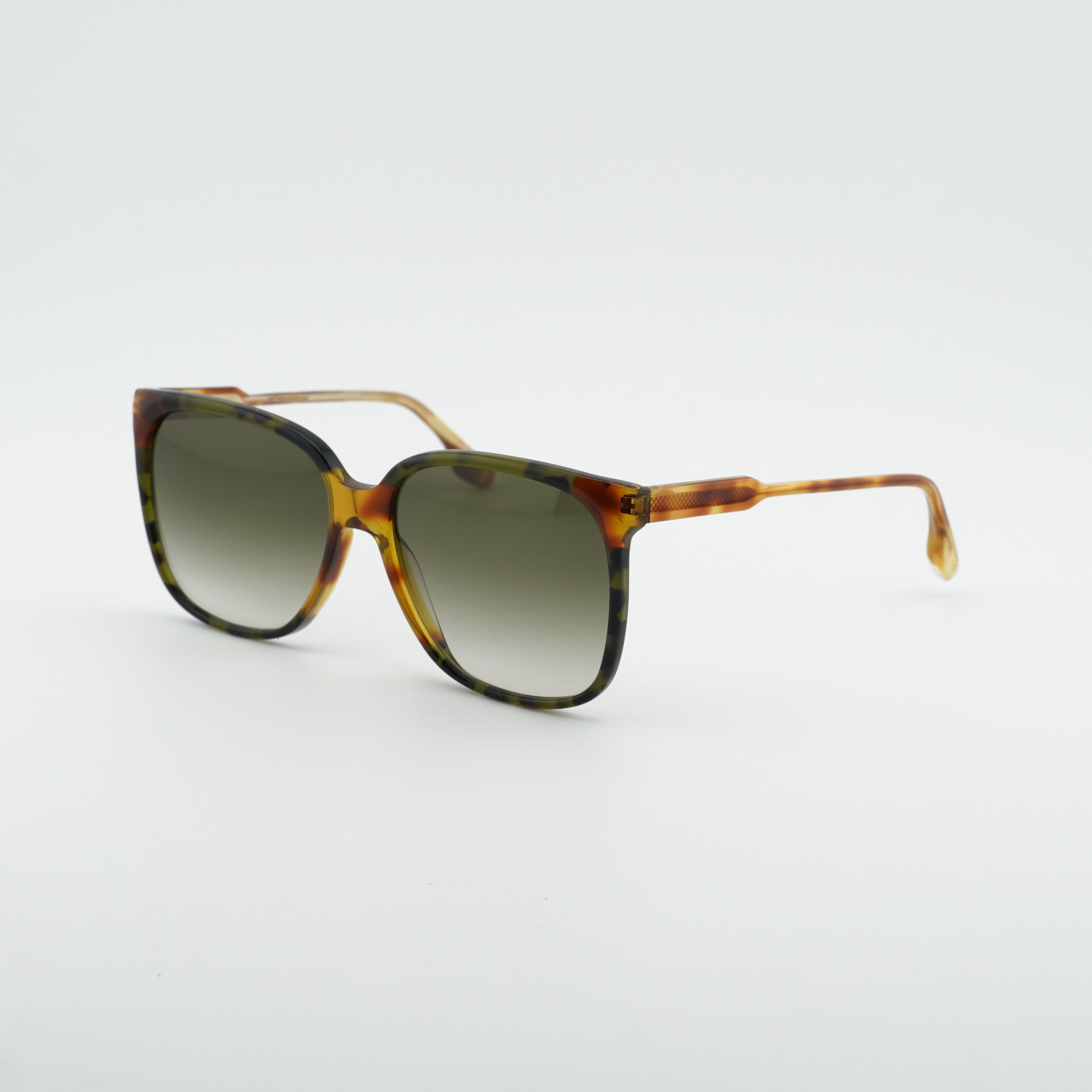 Victoria Beckham Victoria Beckham VB610SCB 225 Sunglasses Havana Square Frame Size ONE SIZE - 1 Thumbnail
