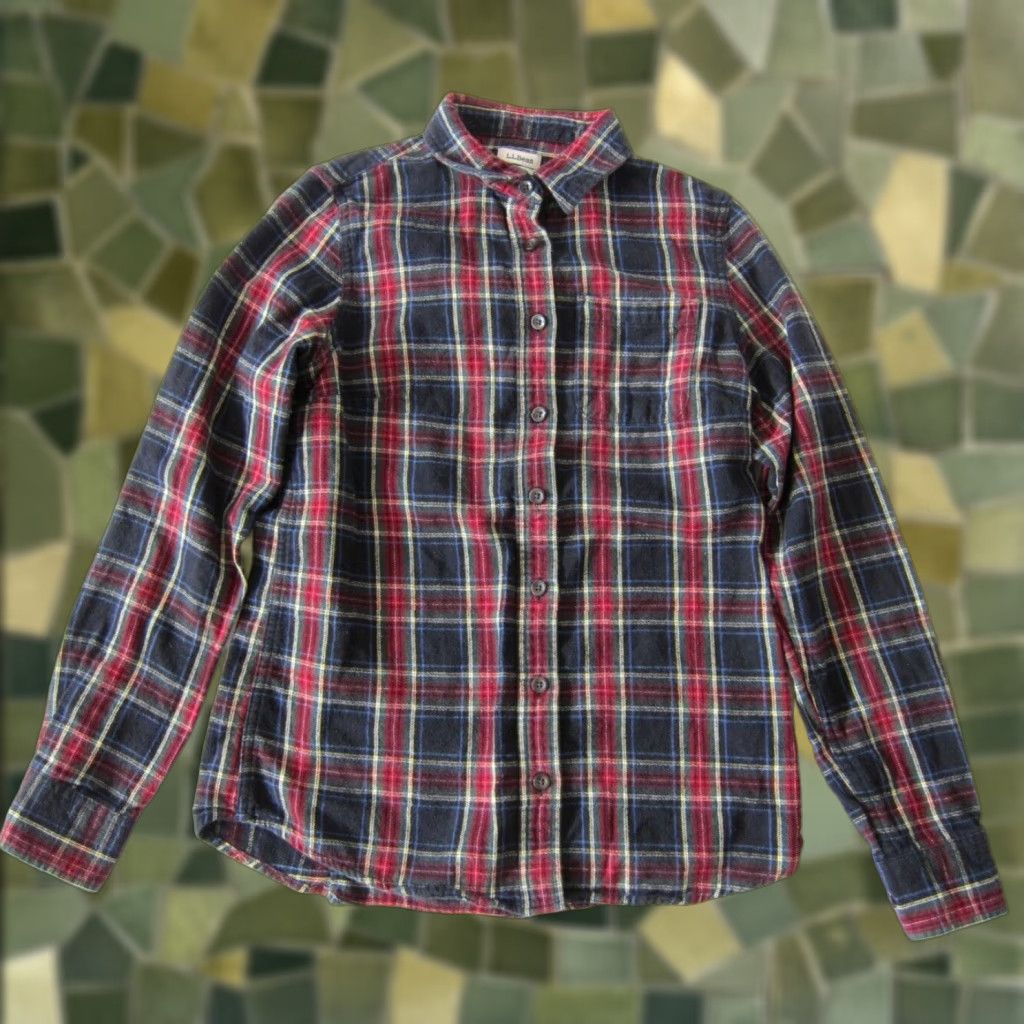 Vintage VINTAGE L.L. Bean Cotton Blue Red Plaid Flannel Button Down Shirt XXS Size XXS / US 00 / IT 34 - 1 Thumbnail