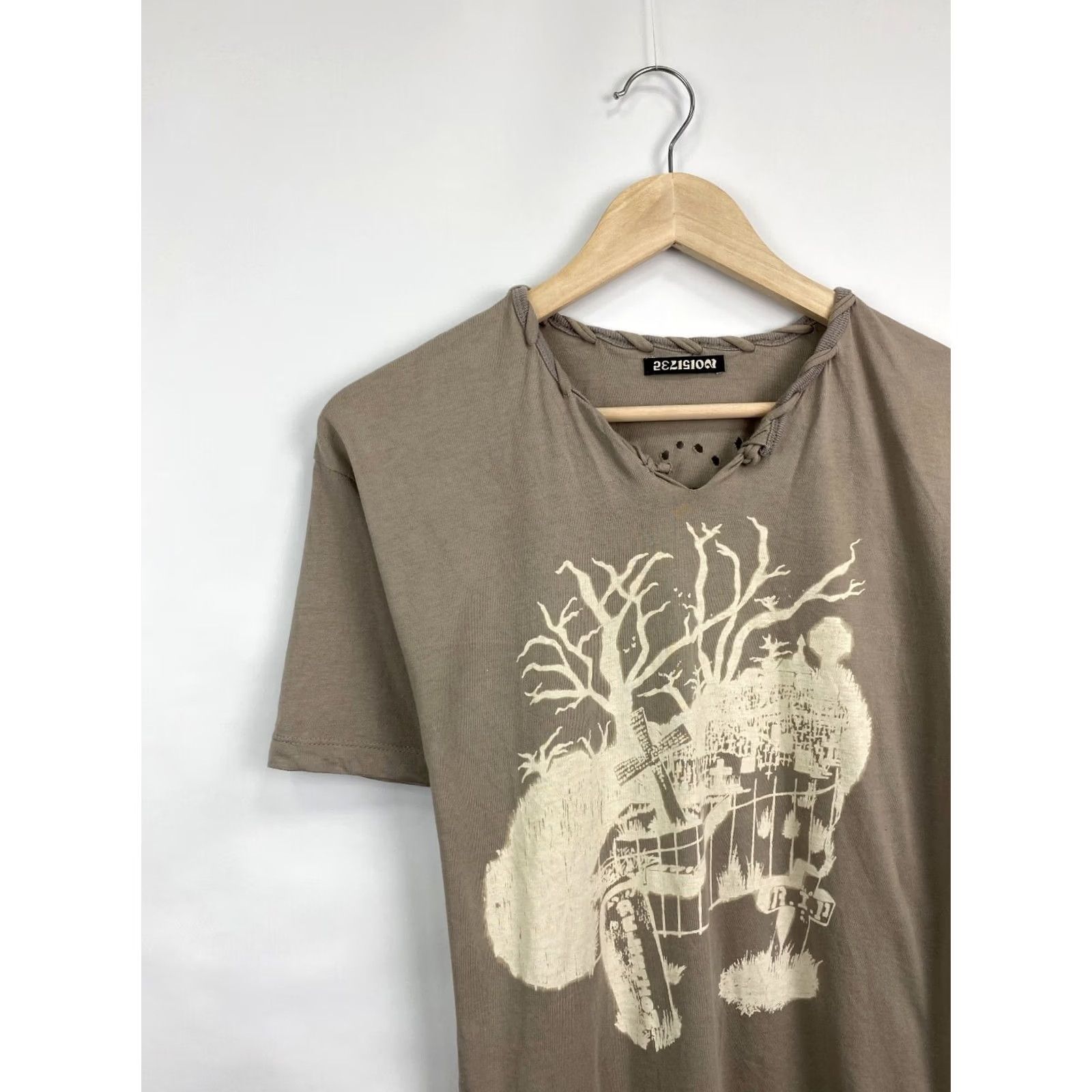 Vintage Avante Garde Handmade 20151735 Religion Till I Die T-Shirt M Beige Men VINTAGE? Size US M / EU 48-50 / 2 - 3 Thumbnail