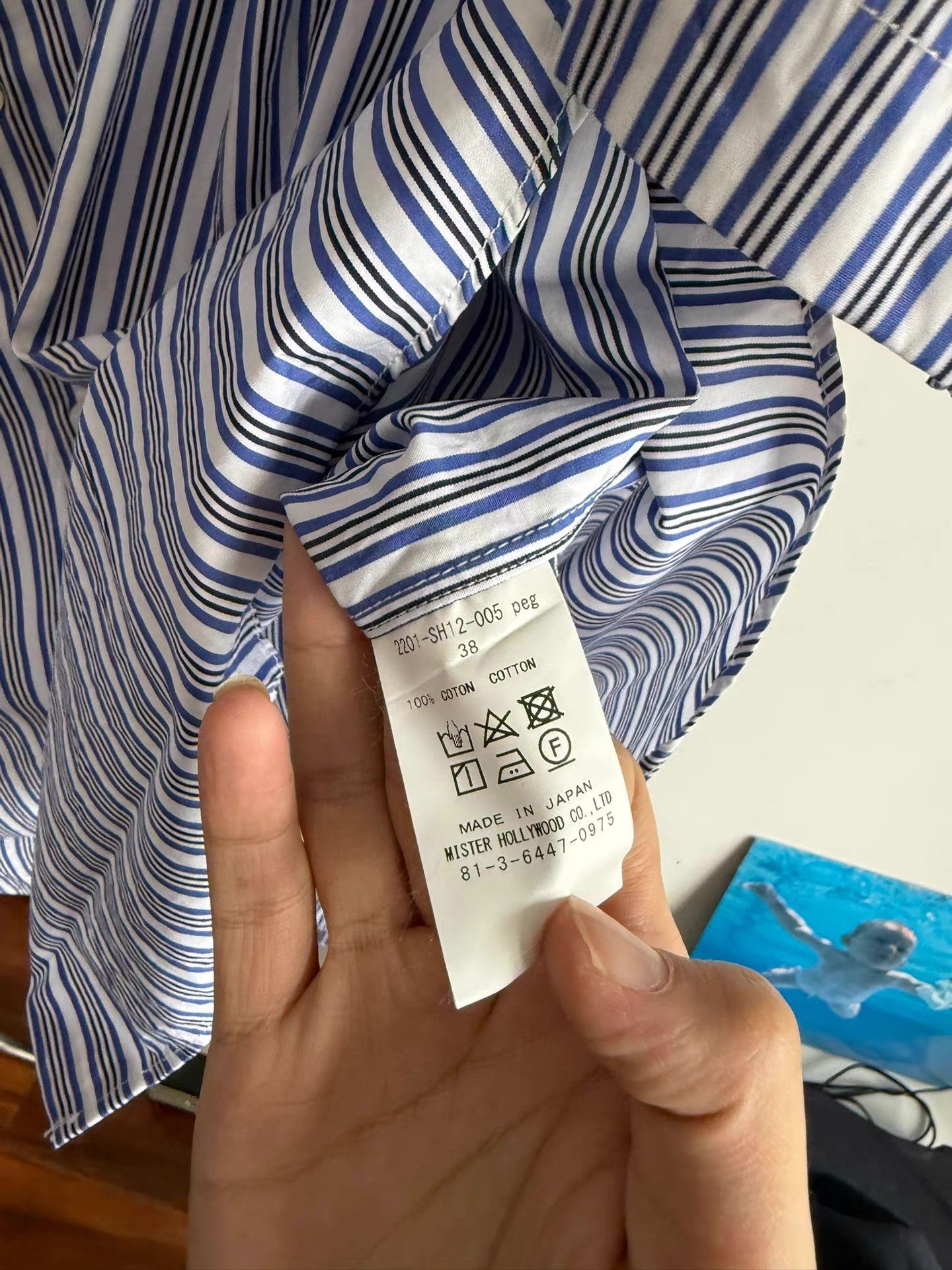 N.Hoolywood N.hoolywood Thomas Mason striped short-sleeve shirt Q17 Size US L / EU 52-54 / 3 - 5 Thumbnail