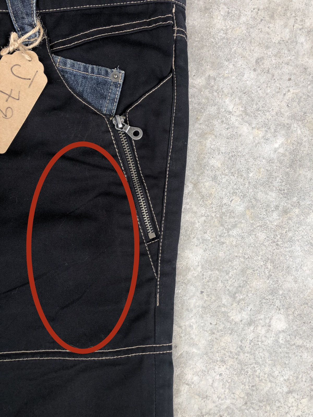 PPFM Japanese PPFM Double Waist Distressed Jeans Size US 31 - 19 Thumbnail