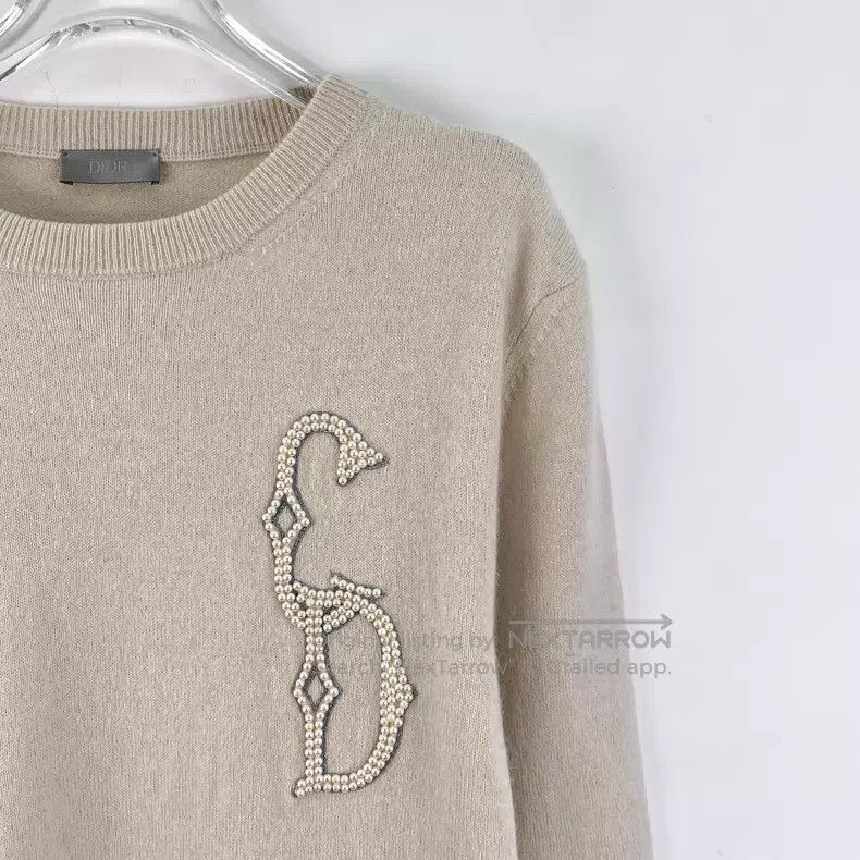 Dior Dior Apricot-coloured logo pearl embroidery cashmere round Size US S / EU 44-46 / 1 - 3 Thumbnail