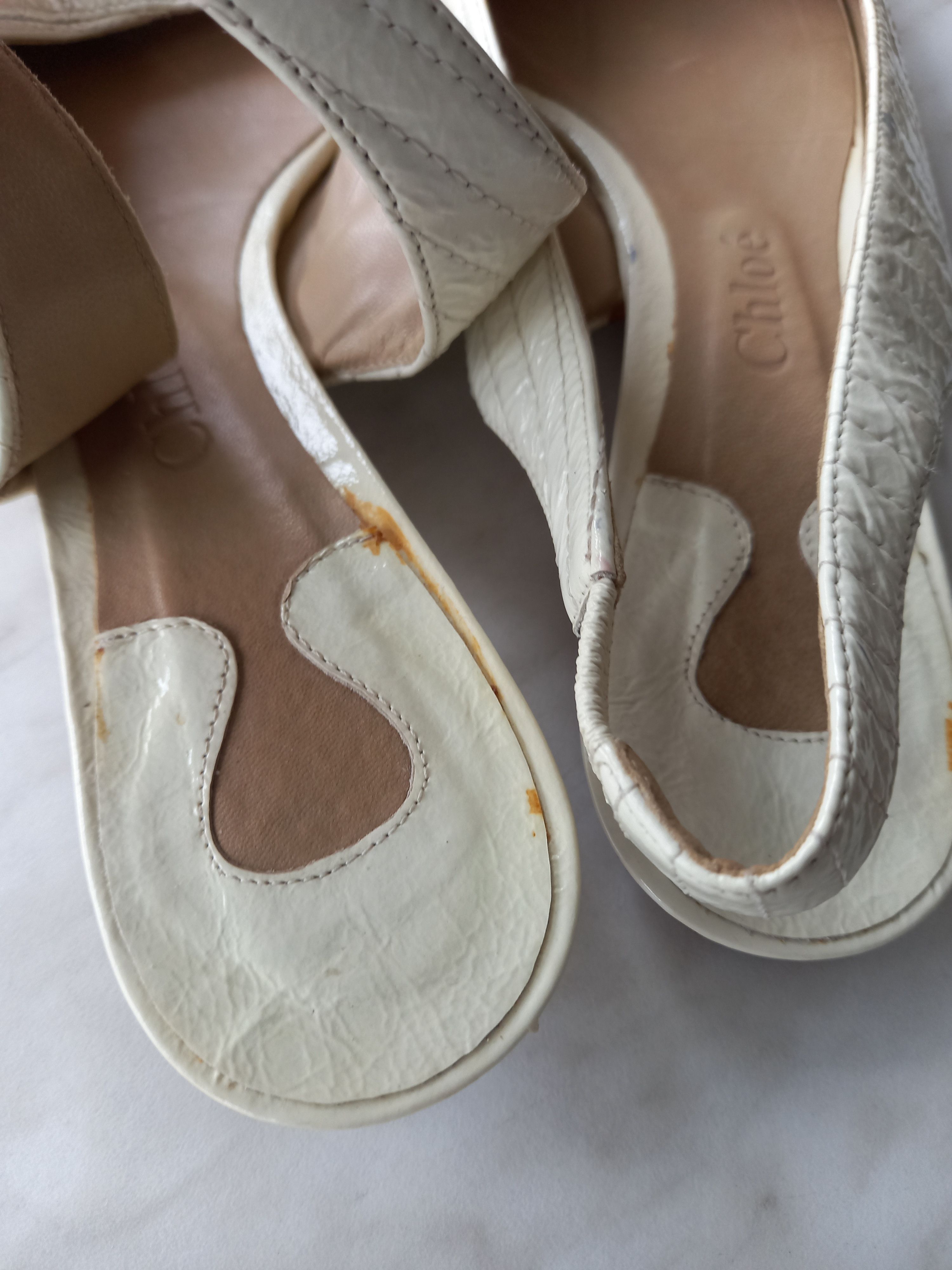Chloe Chloe Vintage Sandals Ivory Italy - Size 39 Size US 9 / IT 39 - 4 Thumbnail
