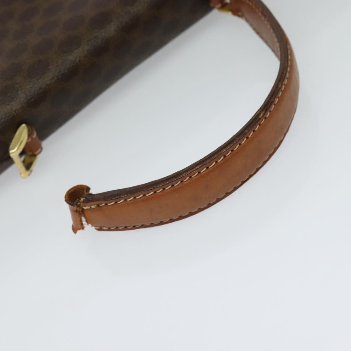 Celine CELINE Macadam Canvas Business Bag Pvc Leather Brown Gold Size ONE SIZE - 7 Thumbnail