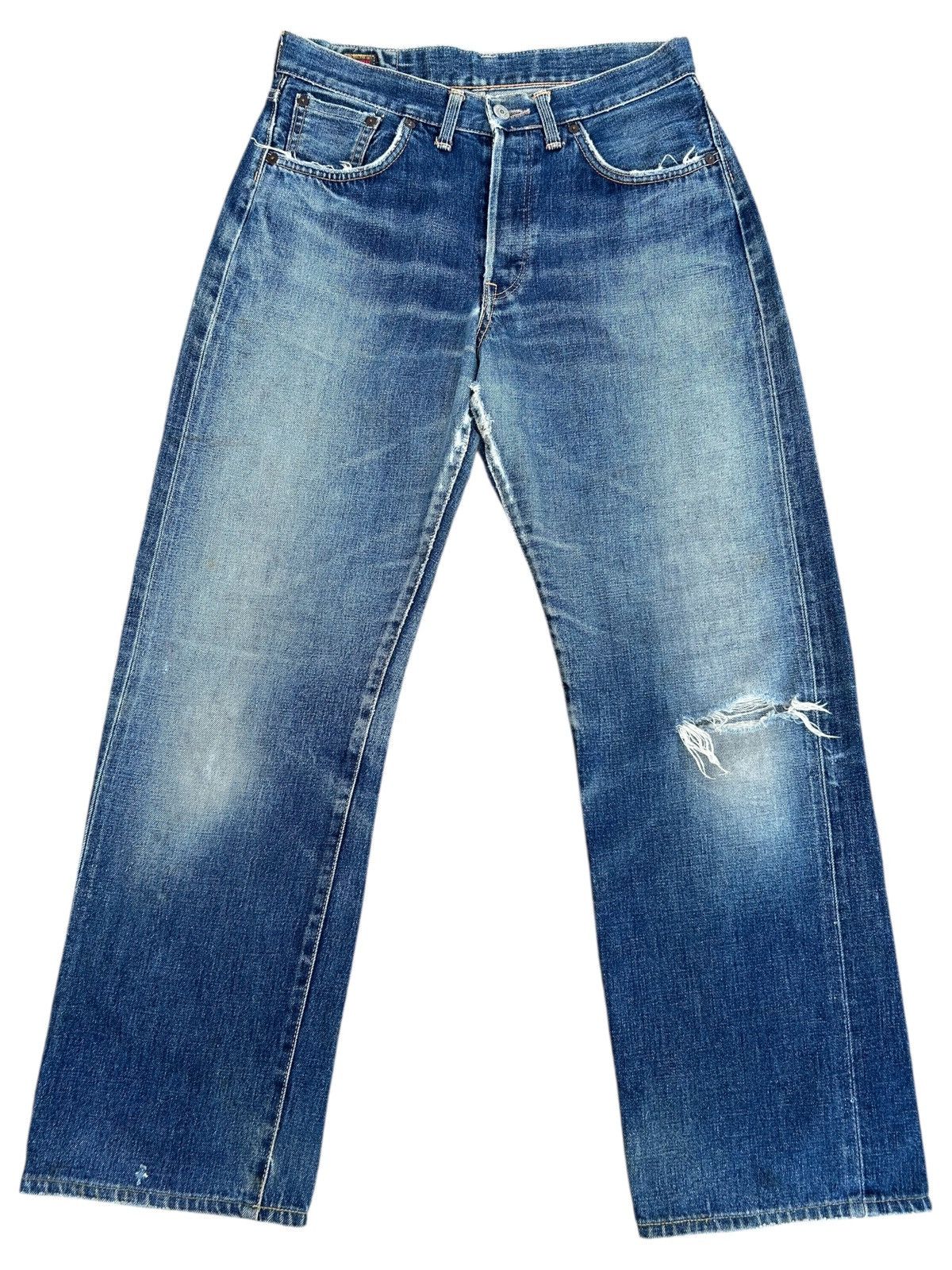 Kapital VINTAGE EDWIN 505XS SELVEDGE DISTRESSED DENIM JEANS Size US 30 / EU 46 - 1 Thumbnail