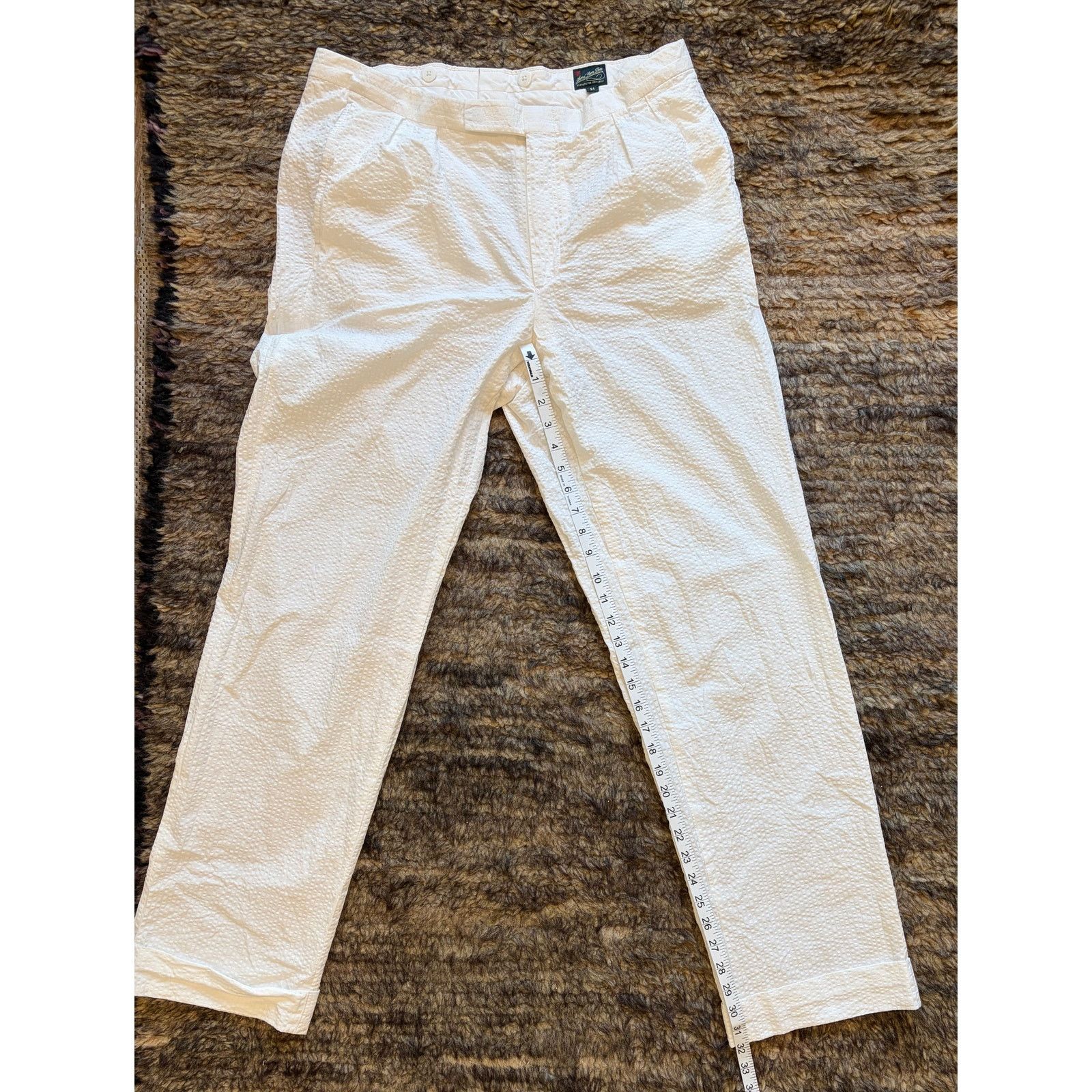 Aime Leon Dore Men’s Aime Leon Dore White Pant Pleated Cuffed size 34 x 32 Size US 34 / EU 50 - 6 Thumbnail