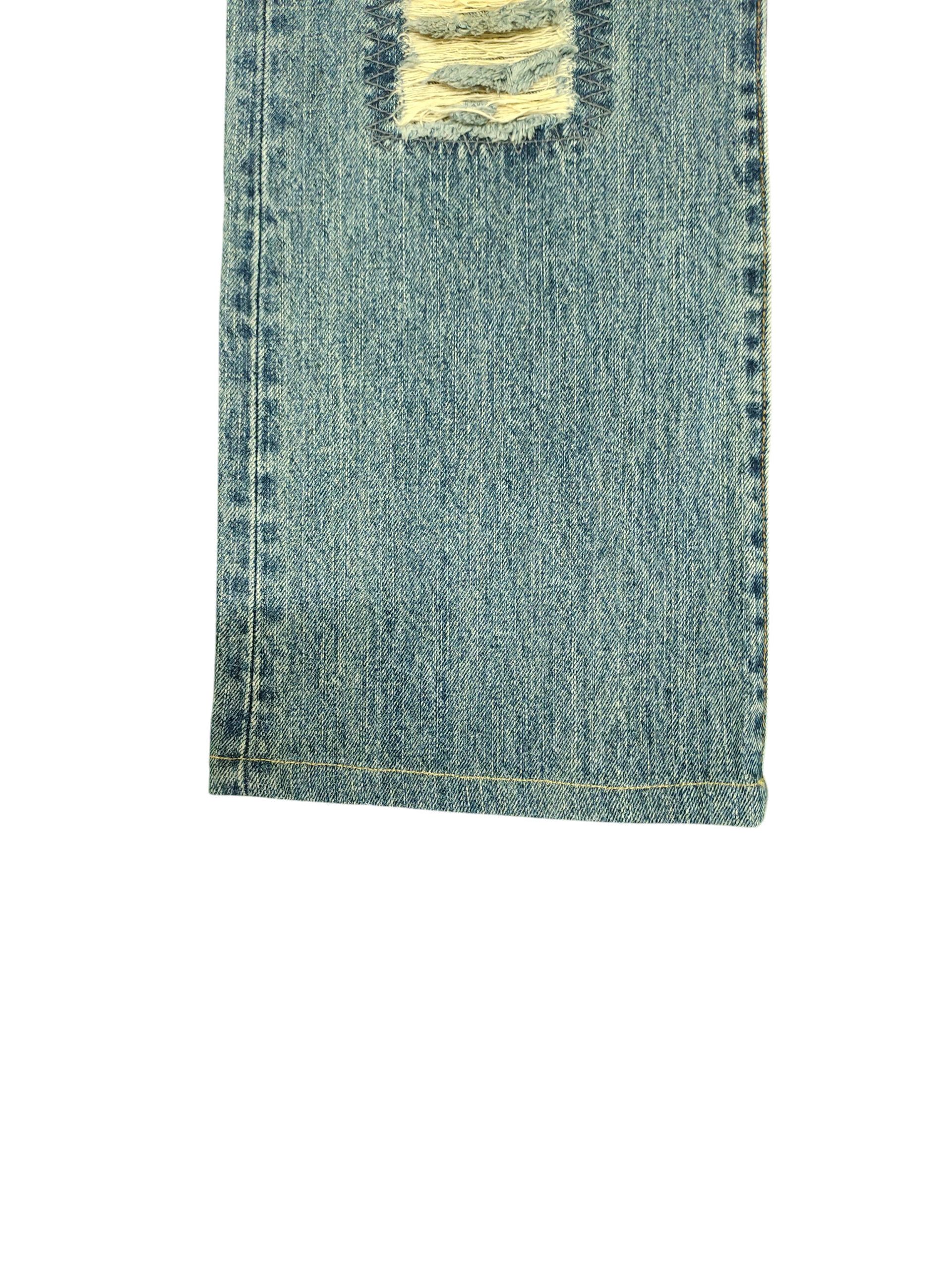 Mickey Mouse Vintage 90s Mickey Mouse Patchwork Clawmark Distress Jeans Size US 32 / EU 48 - 6 Thumbnail