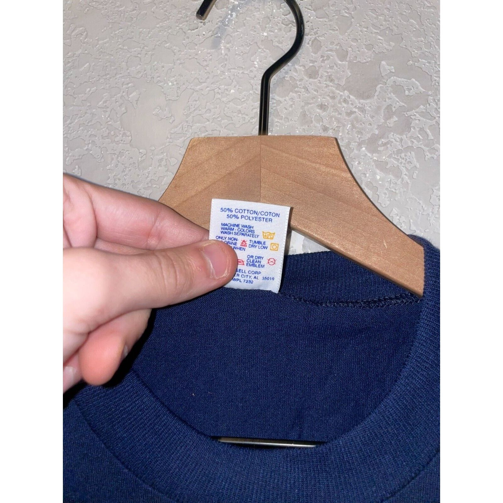 Jerzees Vintage New York Wolf Shirt Empire State Nature Blue 90s L Size US L / EU 52-54 / 3 - 10 Thumbnail