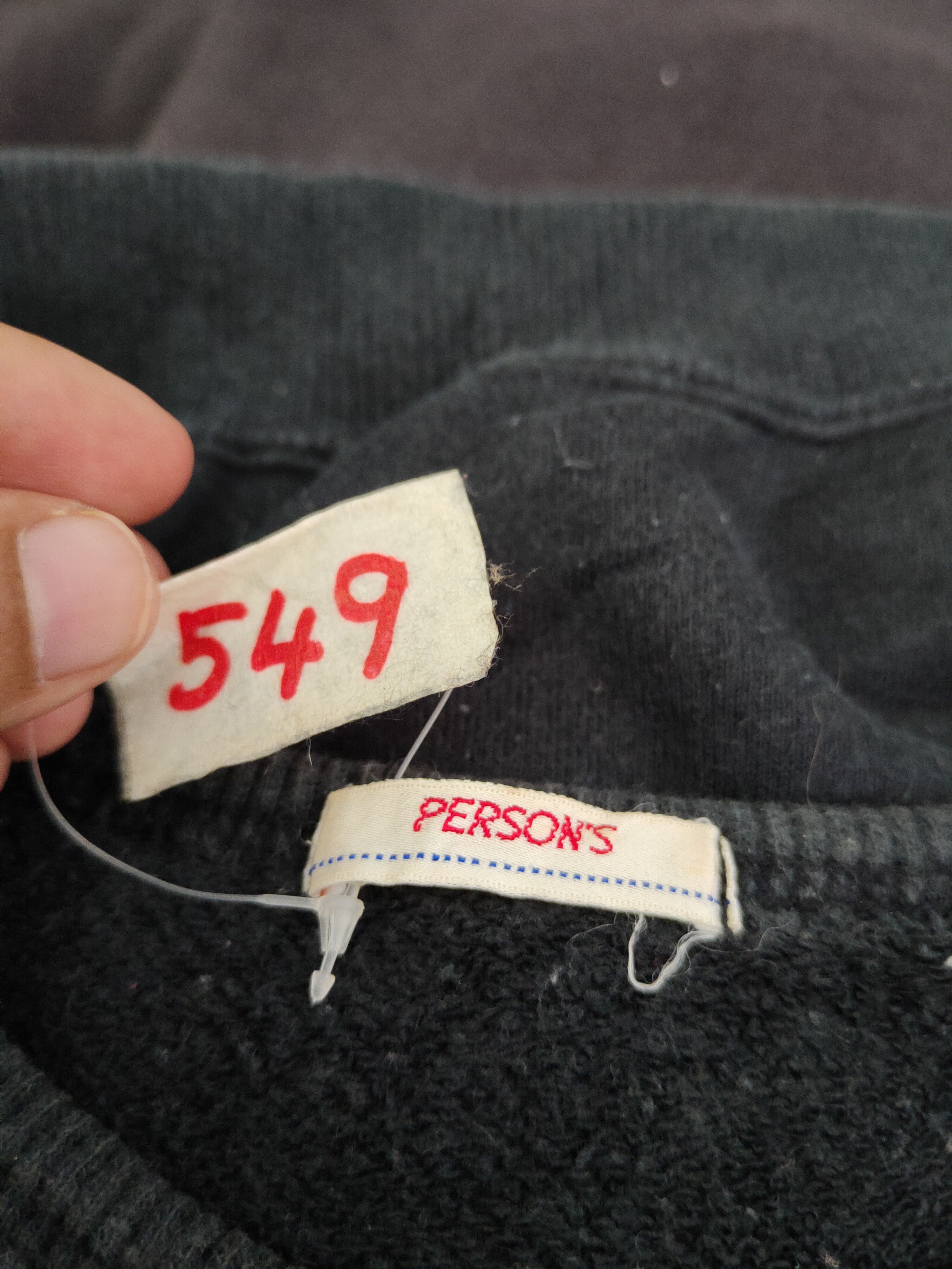 PERSON'S DL Person's Black Sweatshirts Vintage #549 Size US L / EU 52-54 / 3 - 12 Thumbnail