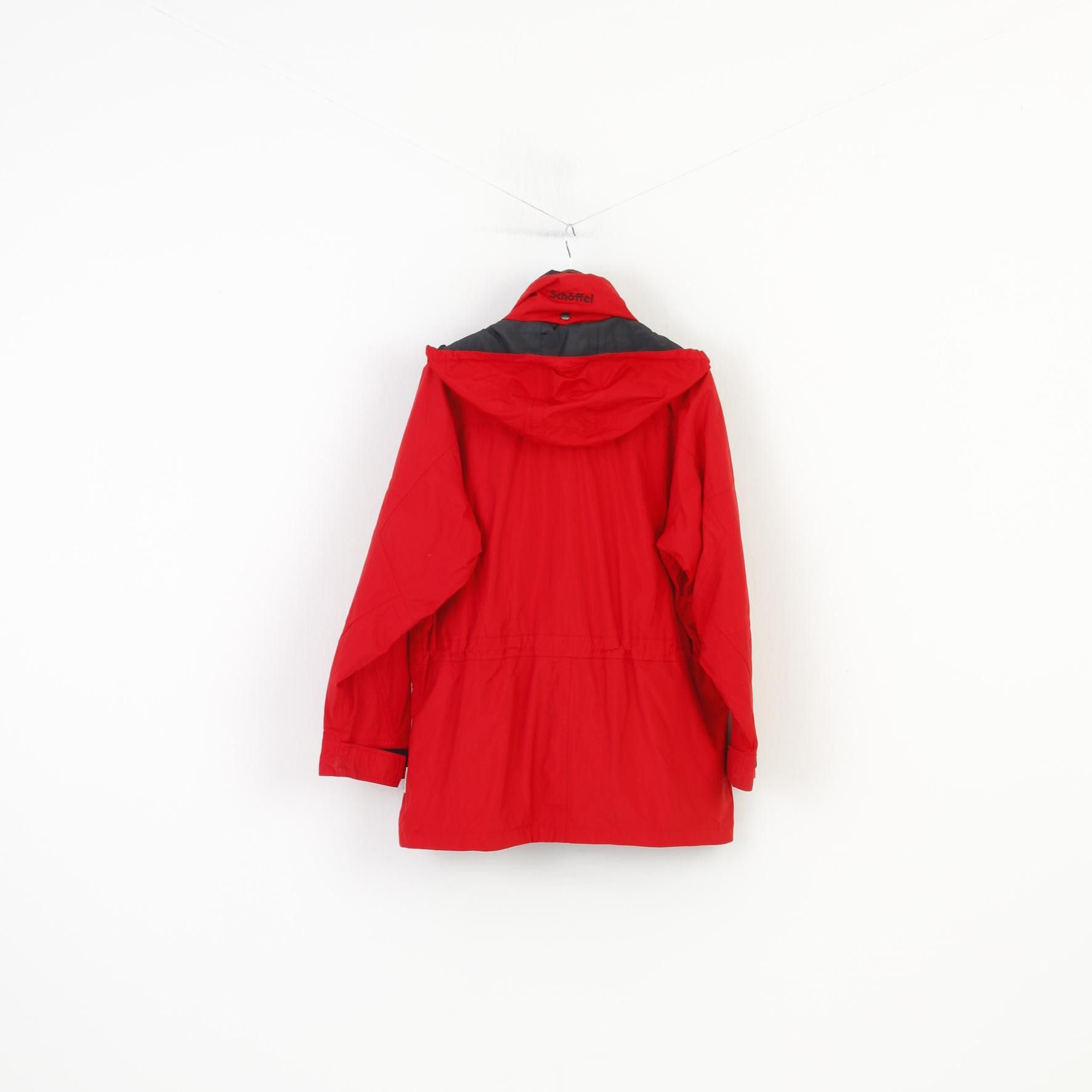 Vintage Schoffel Woman 16 XL Jacket Red Full Zipper Hood Nylon 0399 Size XXL / US 16-18 / IT 52-54 - 7 Thumbnail