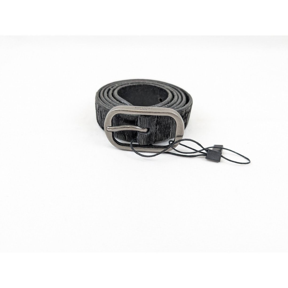 Saint Laurent Paris o1rshd1 Size: 90 CM / Distressed Python Belt in Black Size 36 - 1 Thumbnail