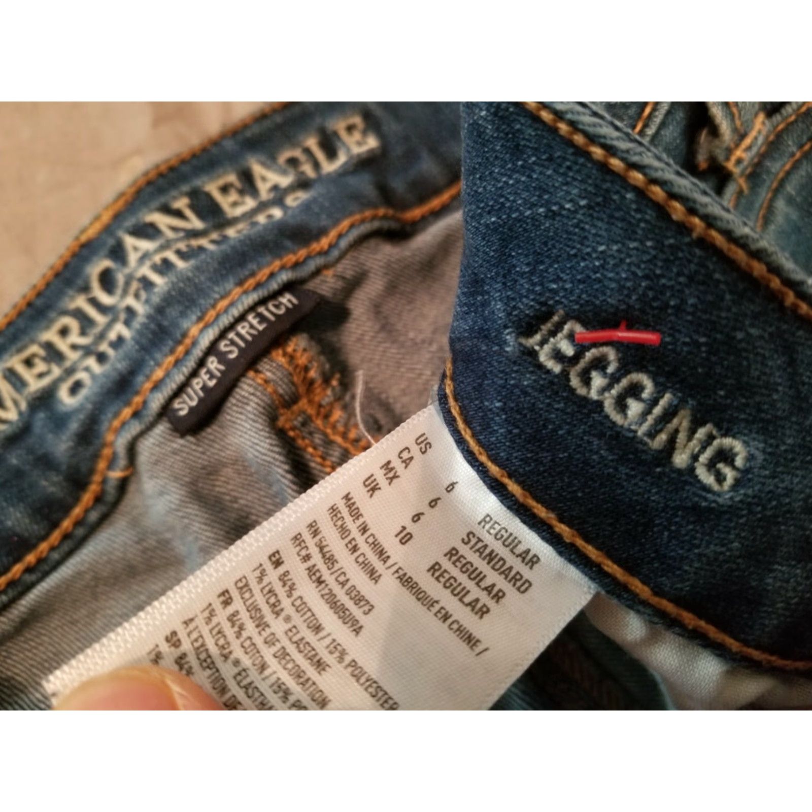 American Eagle Outfitters Womens American Eagle Outfitters Jeans Jegging Denim Blue 6 Jeans Regular XS? Size 28" / US 6 / IT 42 - 5 Thumbnail